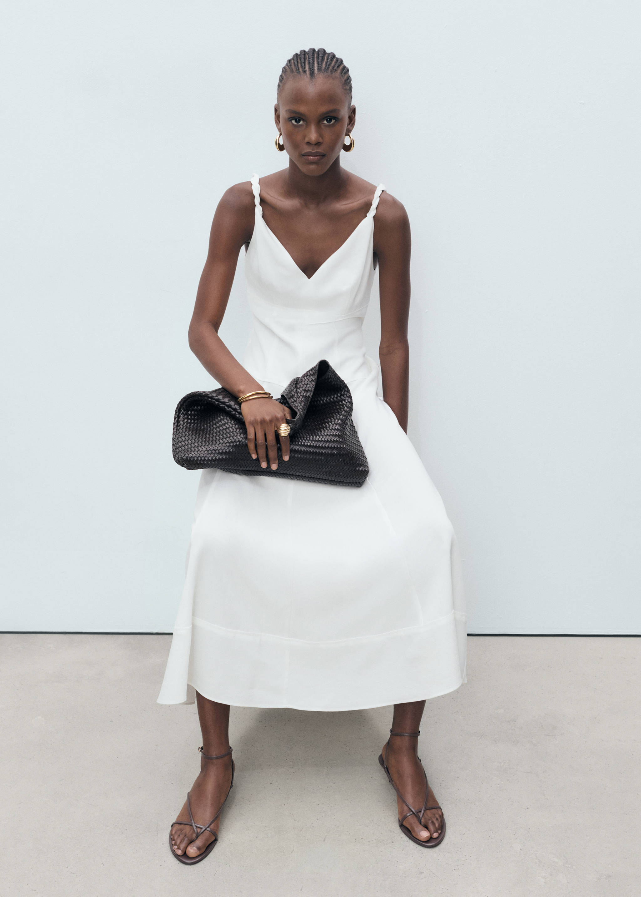 Φόρεμα μακρύ ντεκολτέ V - Λεπτομέρεια του προϊόντος 2