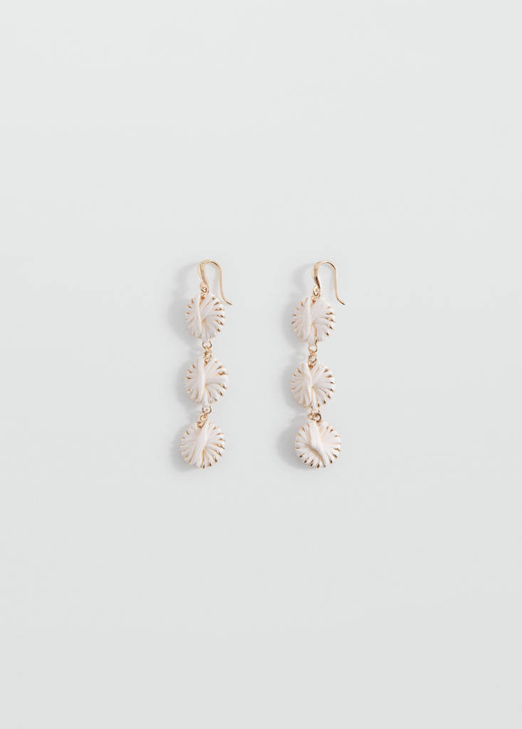 Natural fibre hanging earrings — Sand