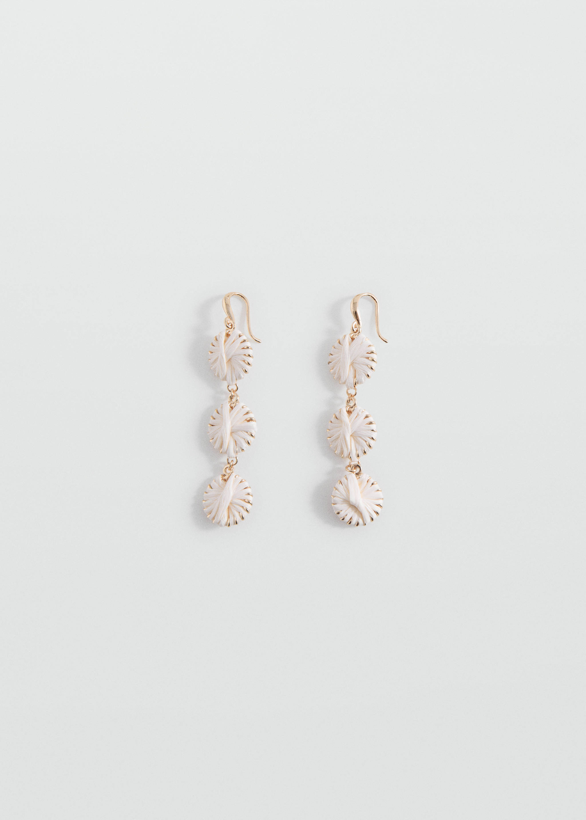 Natural fibre hanging earrings - Article without model