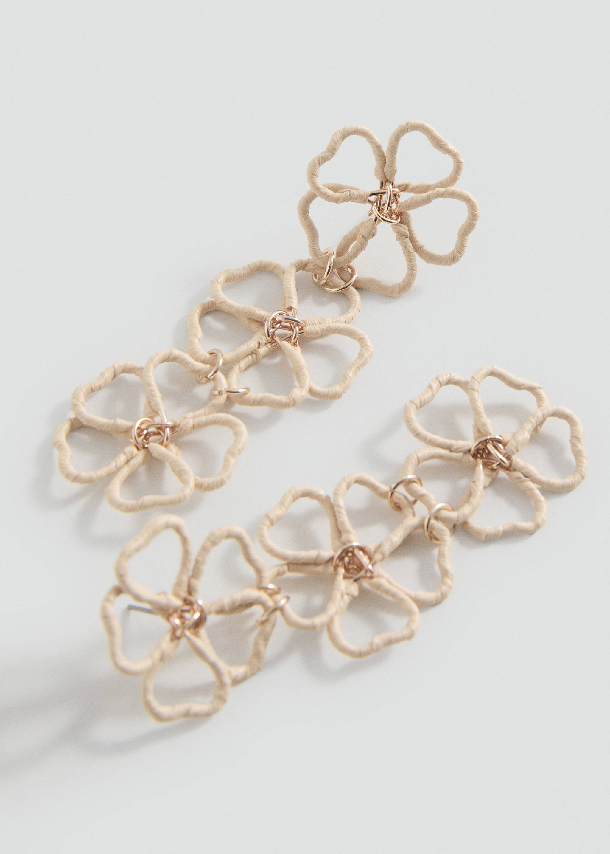 Flower pendant earrings - Medium plane