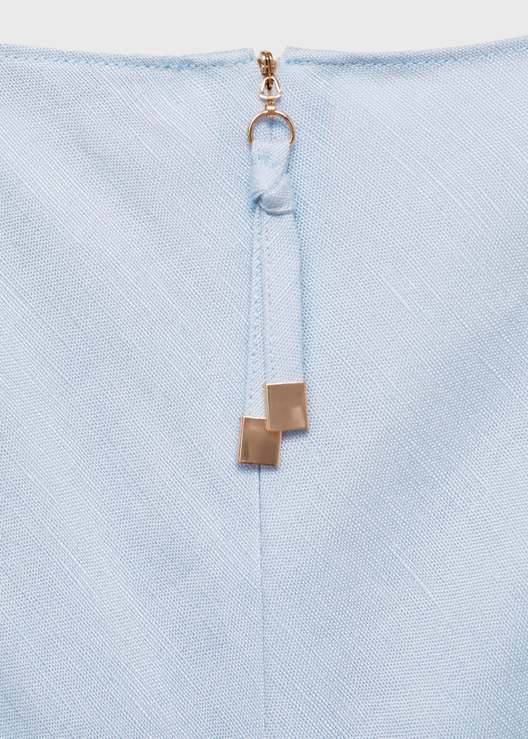 Linen-blend midi dress - Details of the article 0