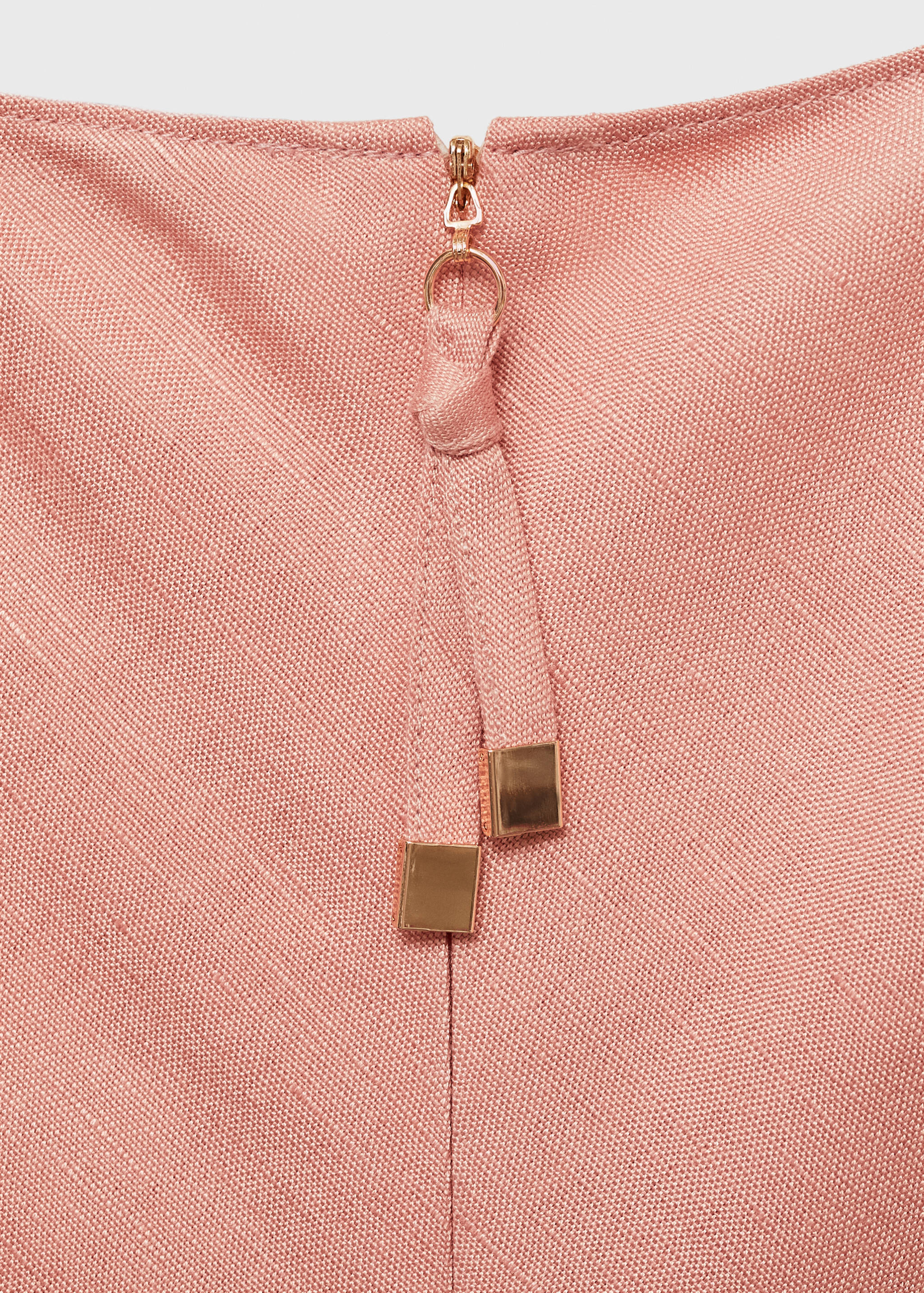 Linen-blend midi dress - Details of the article 0