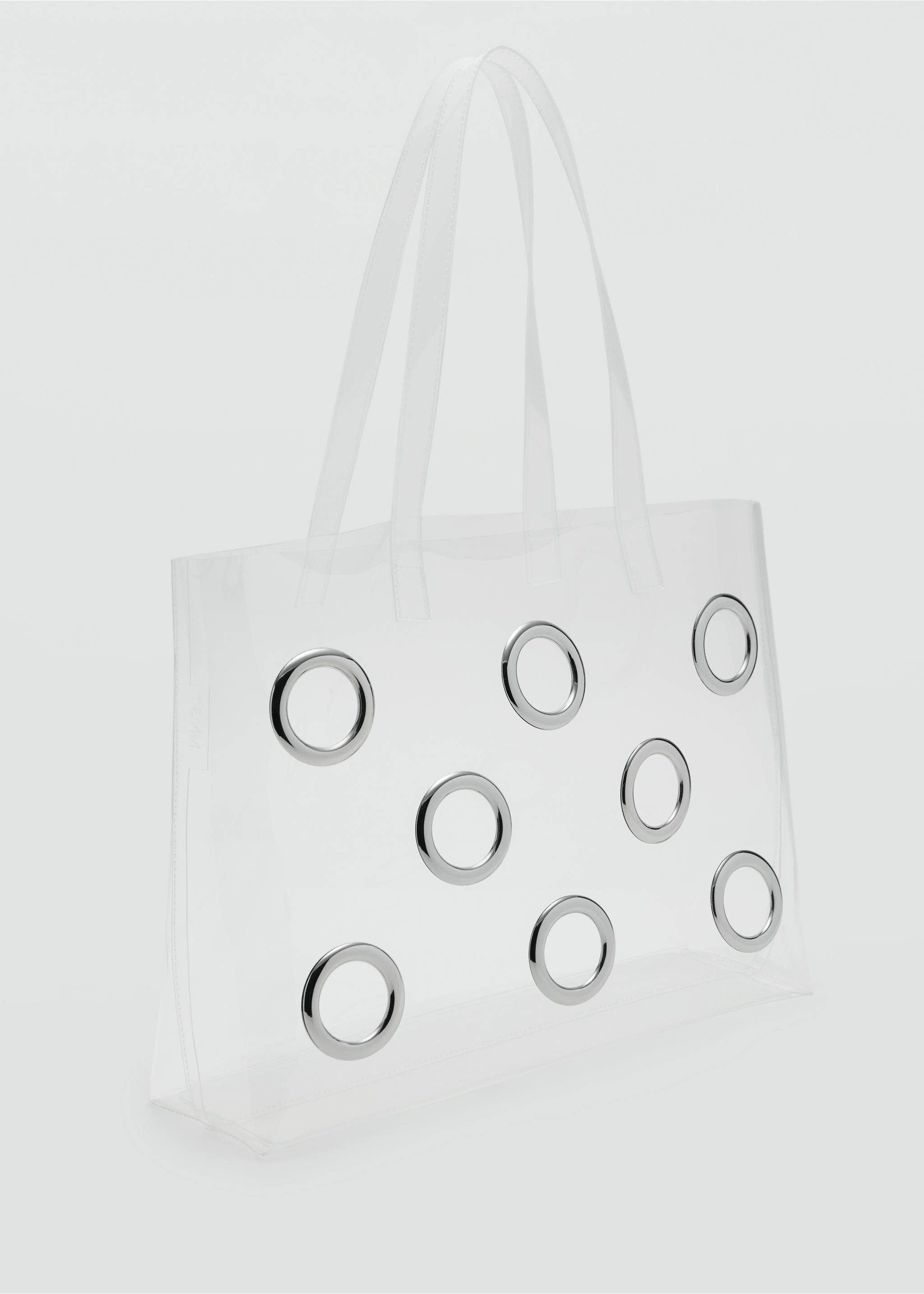 Transparent tote bag - Medium plane, White. Ref: 17021174-00.
