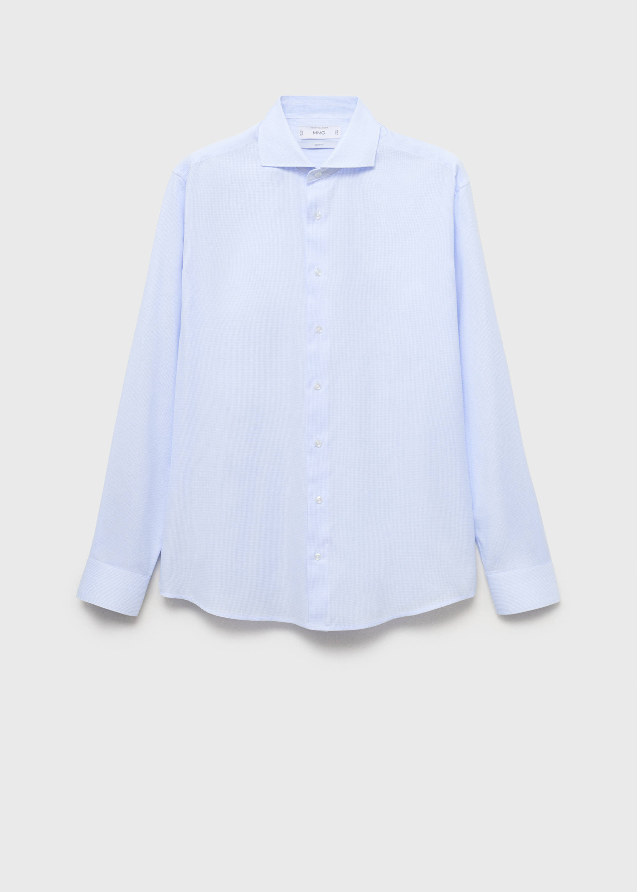 Koszula garniturowa slim fit z diagonalu z drobnym wzorem - Artykuł bez modela/modelki