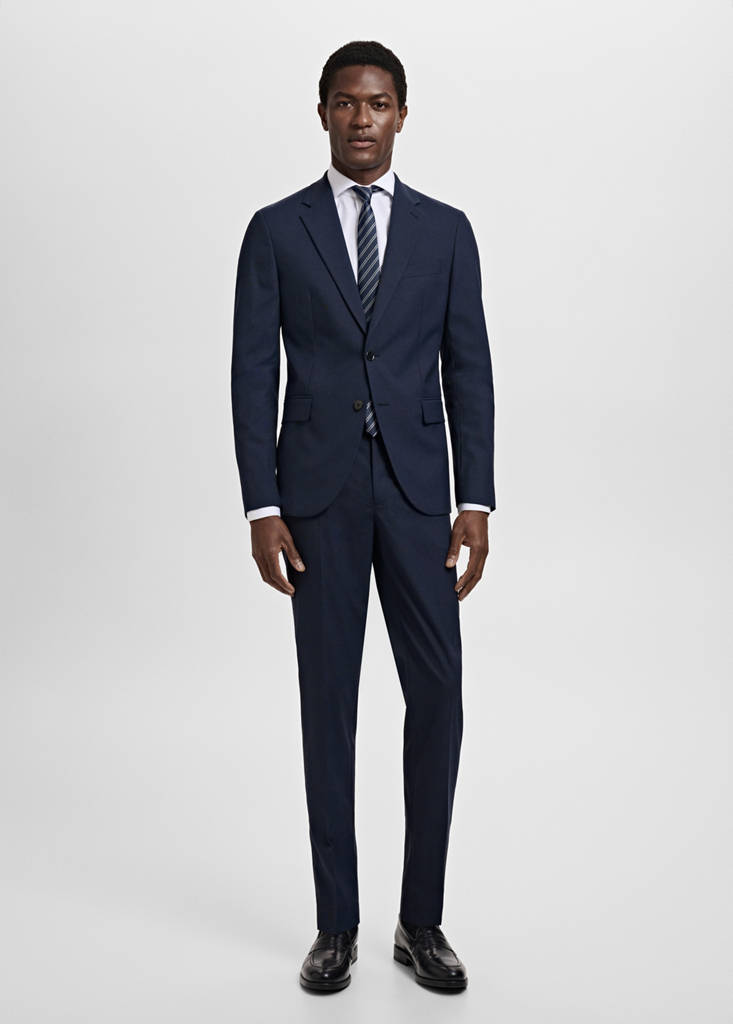 Milan slim-fit suit jacket — Dark Navy
