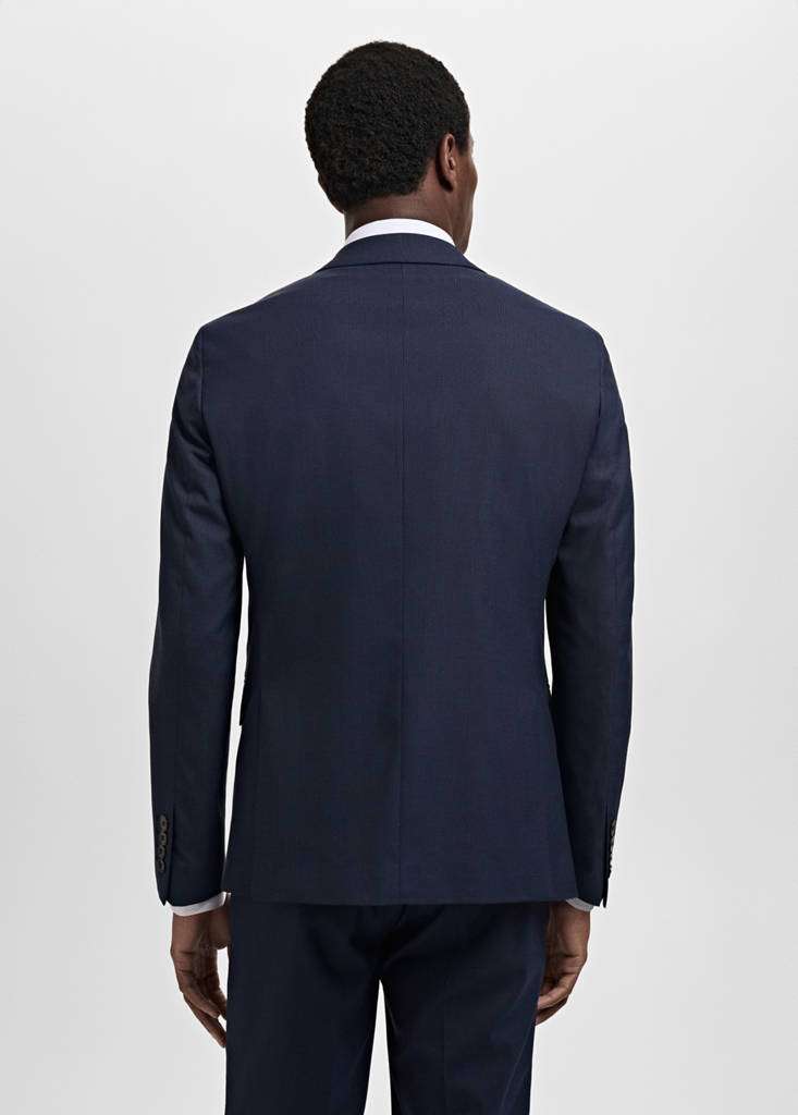 Milan slim-fit suit jacket — Dark Navy