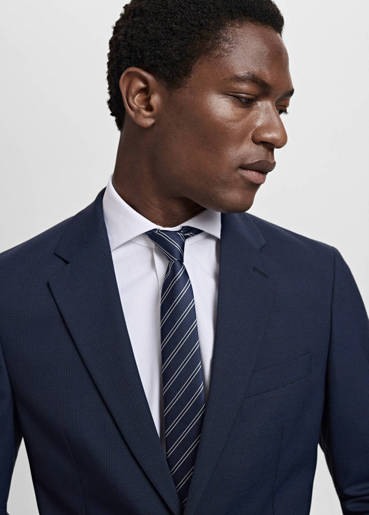 Milan slim-fit suit jacket — Dark Navy