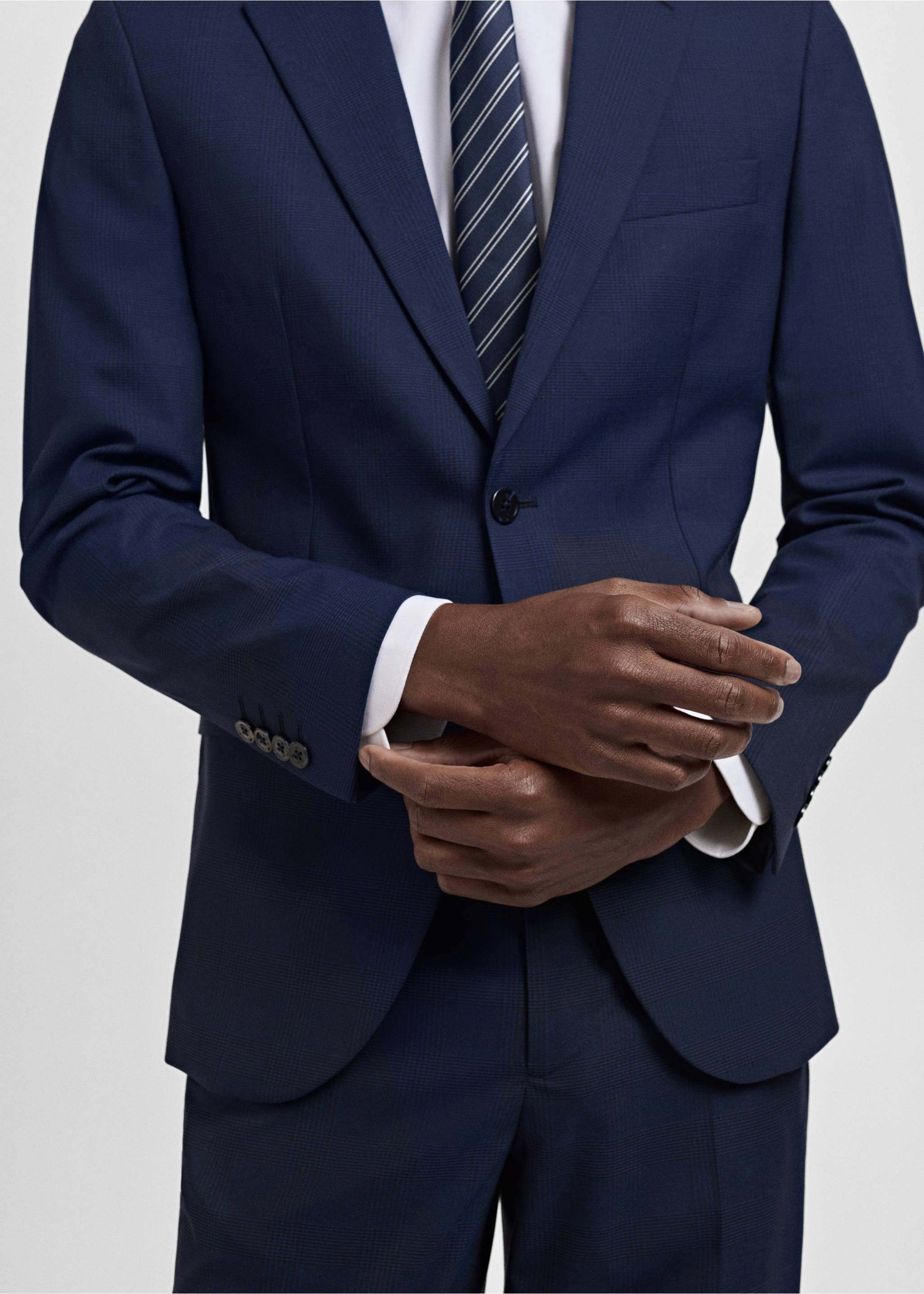 Костюмный пиджак Milan slim fit - Деталь изделия 6, Темно-синий. Ref: 17021179-00.