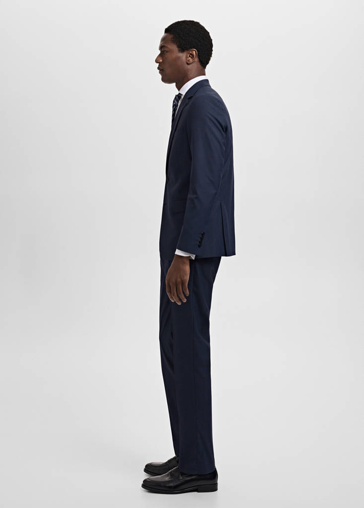 Milan slim-fit suit jacket — Dark Navy