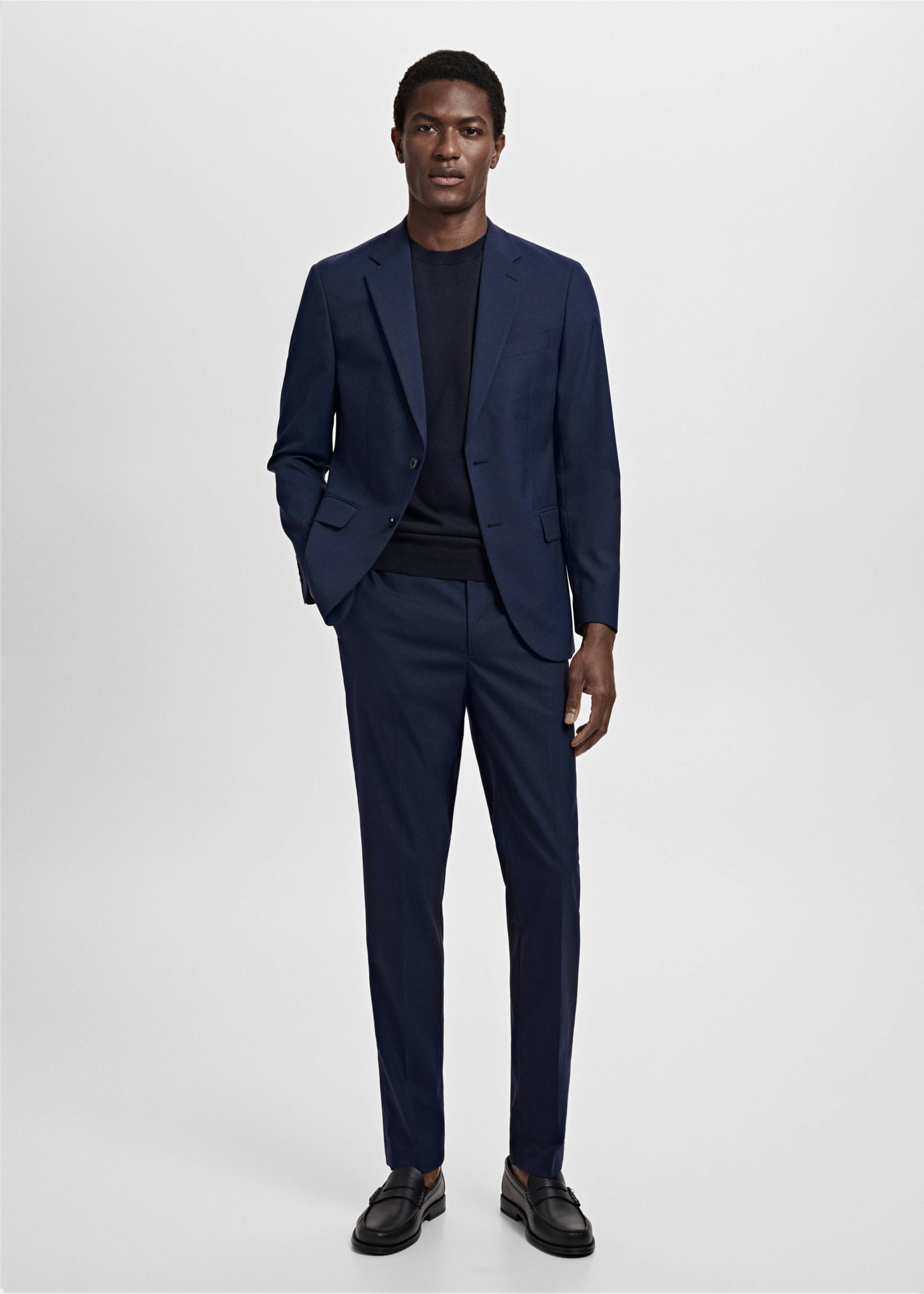 Americana traje Milán slim fit - Plano general, Azul marino oscuro. Ref: 17021179-01.