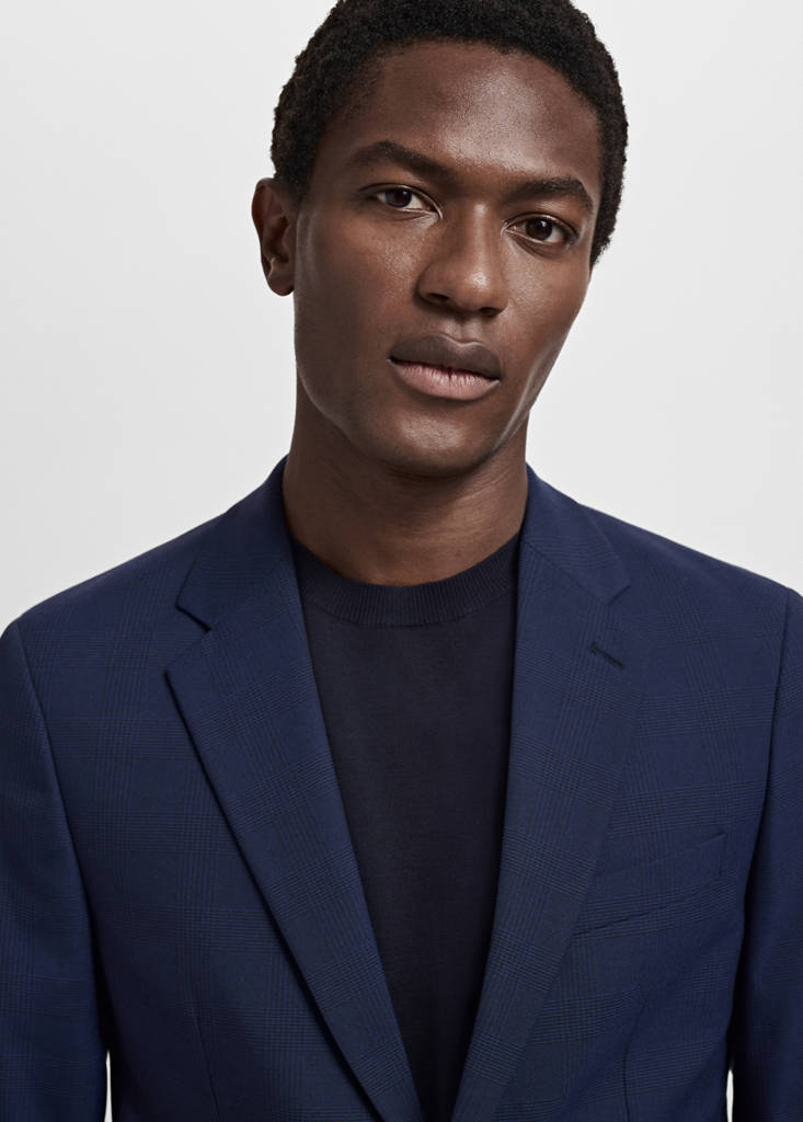 Milan slim-fit suit jacket — Dark Navy