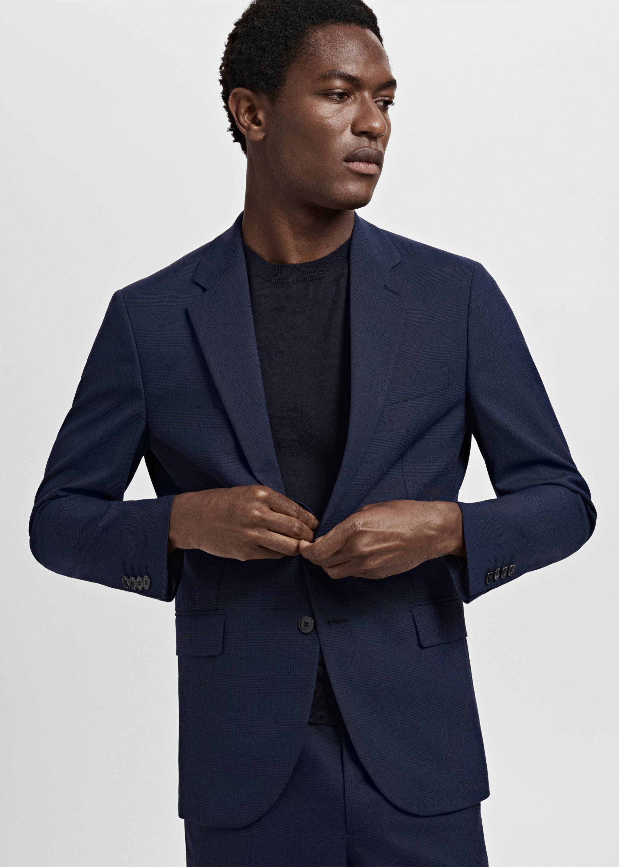 Americana traje Milán slim fit - Detalle del artículo 3, Azul marino oscuro. Ref: 17021179-01.