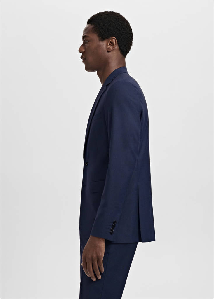 Milan slim-fit suit jacket — Dark Navy