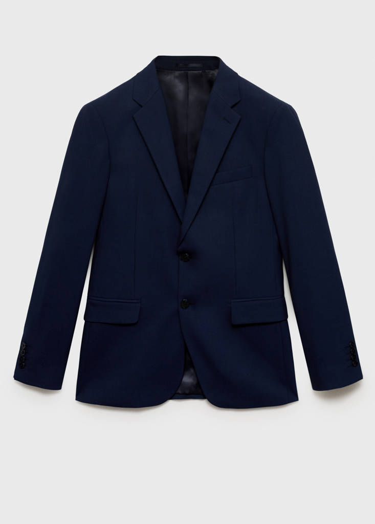 Milan slim-fit suit jacket — Dark Navy