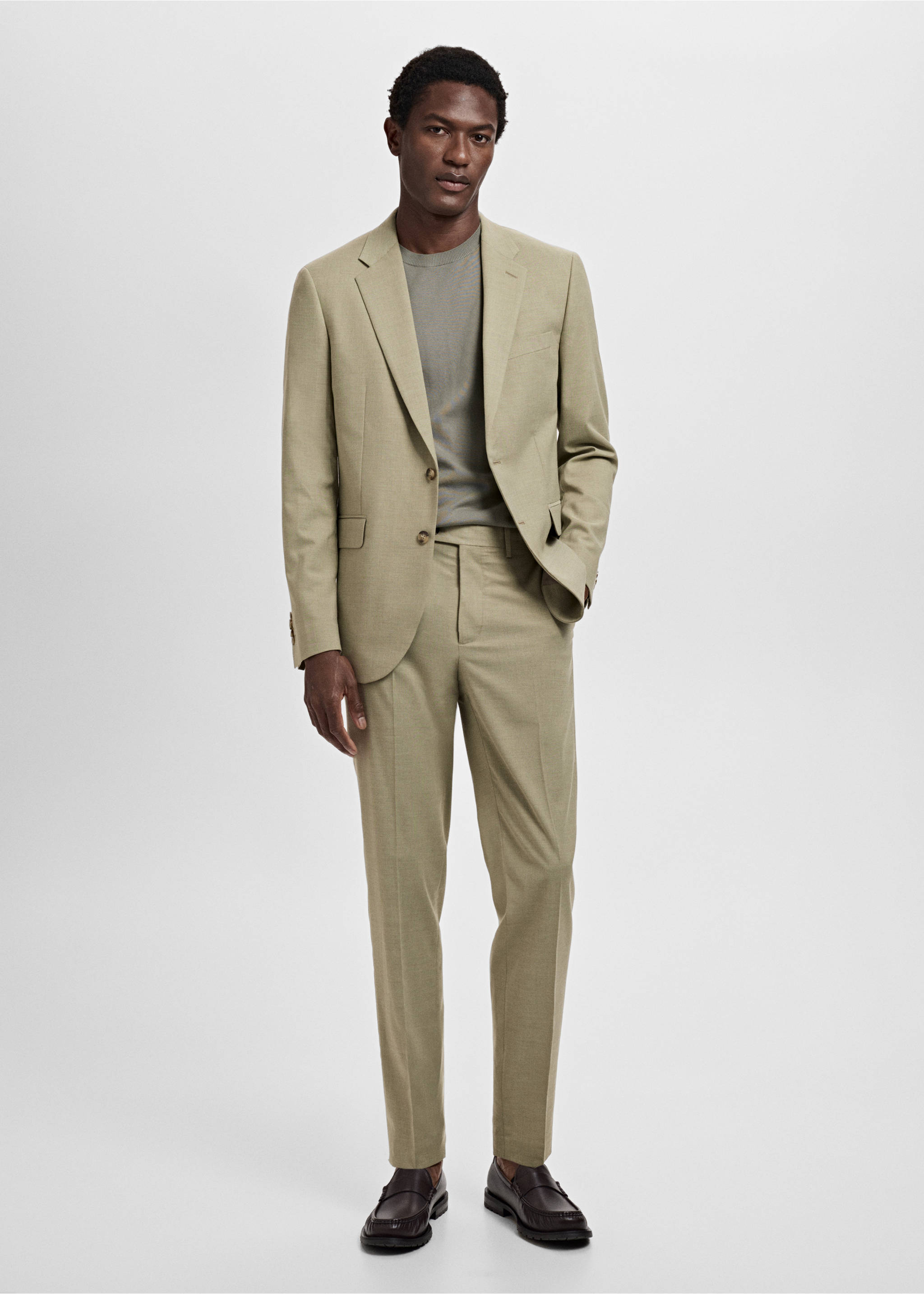 Americana traje Milán slim fit - Plano general, Verde. Ref: 17021180-00.