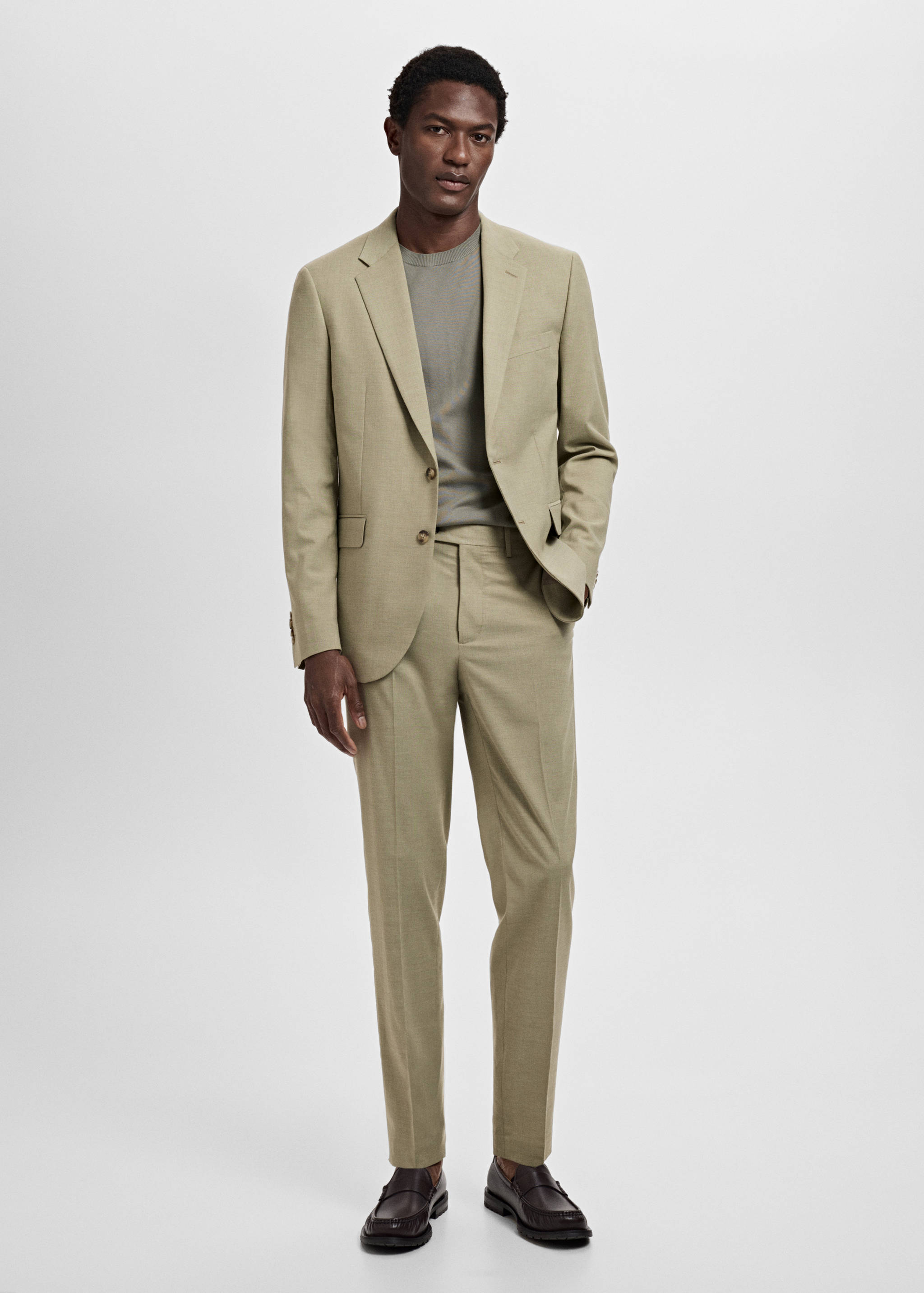 Milan slim-fit suit jacket - General plane