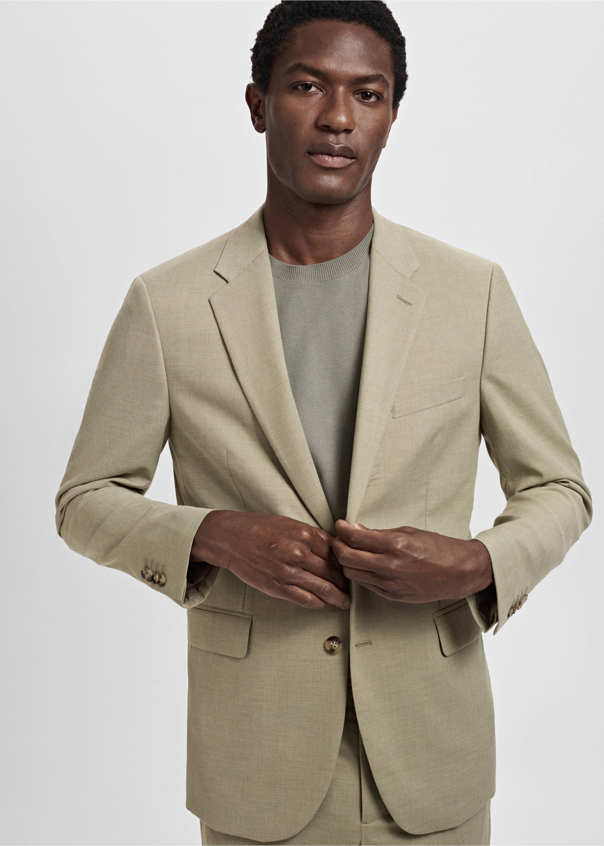 Americana traje Milán slim fit - Detalle del artículo 1, Verde. Ref: 17021180-00.