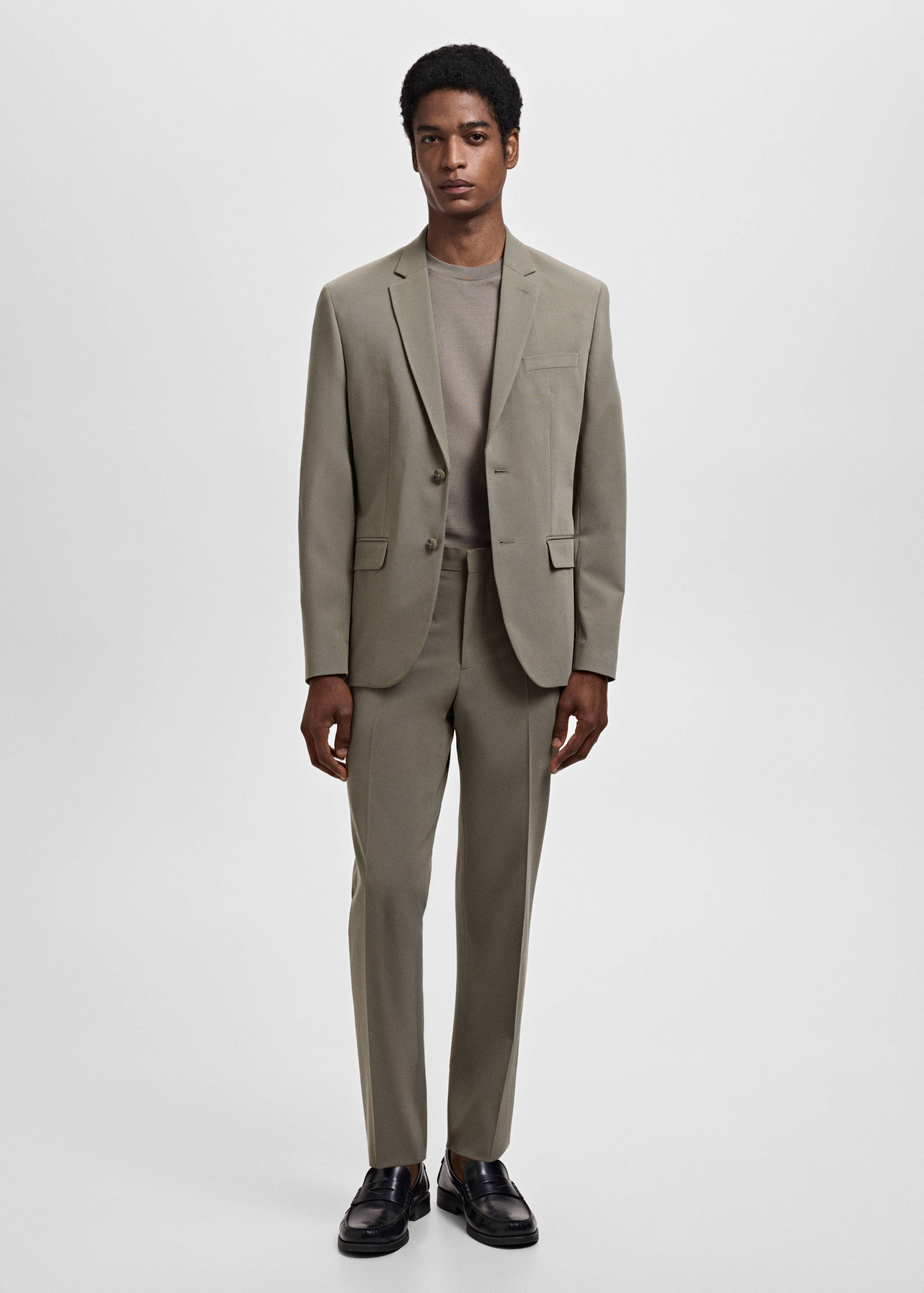 Super slim-fit suit jacket in stretch fabric - General plane