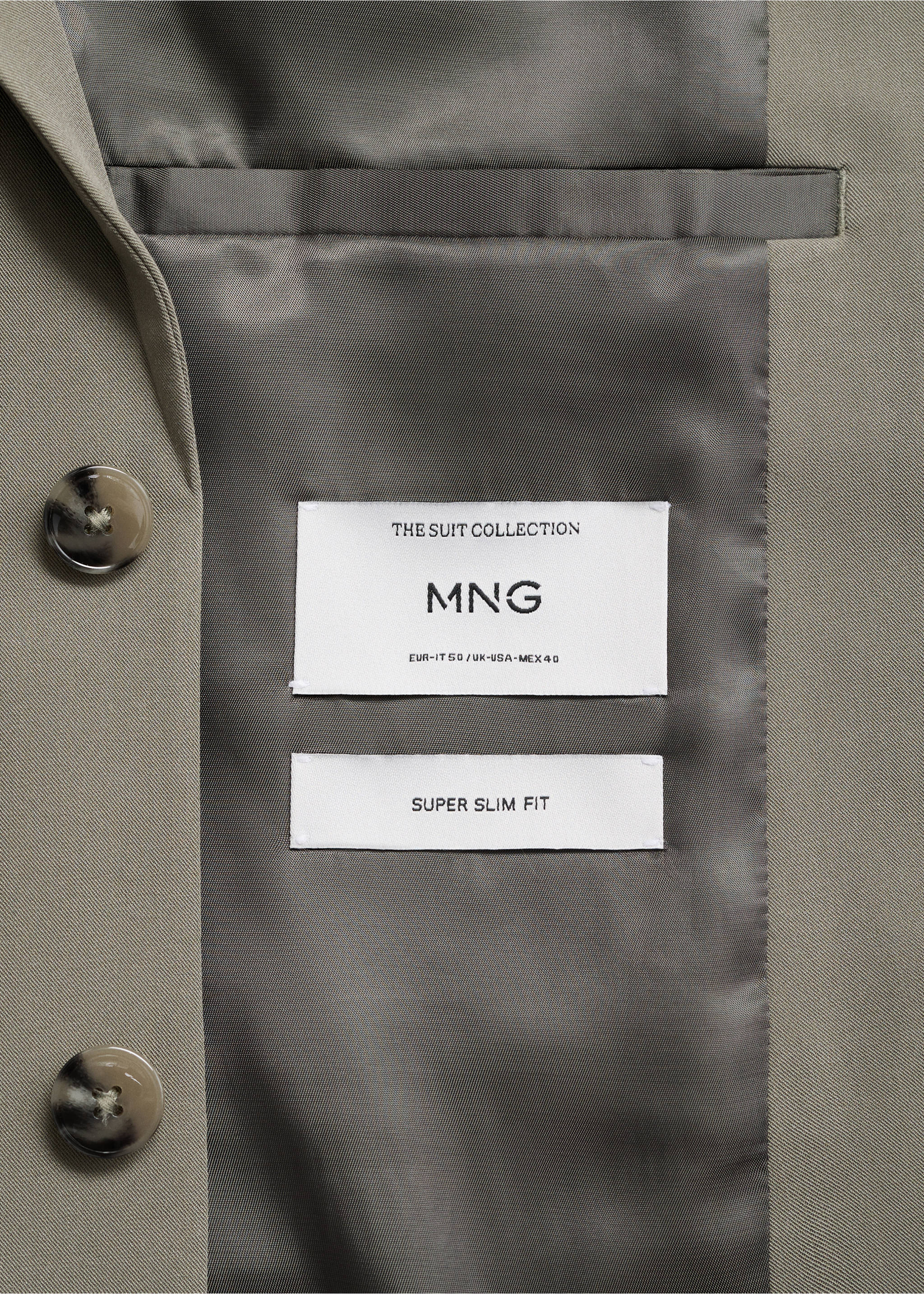 Veste costume París super slim-fit - Détail de l'article 0, Vert. Ref: 17021181-00.