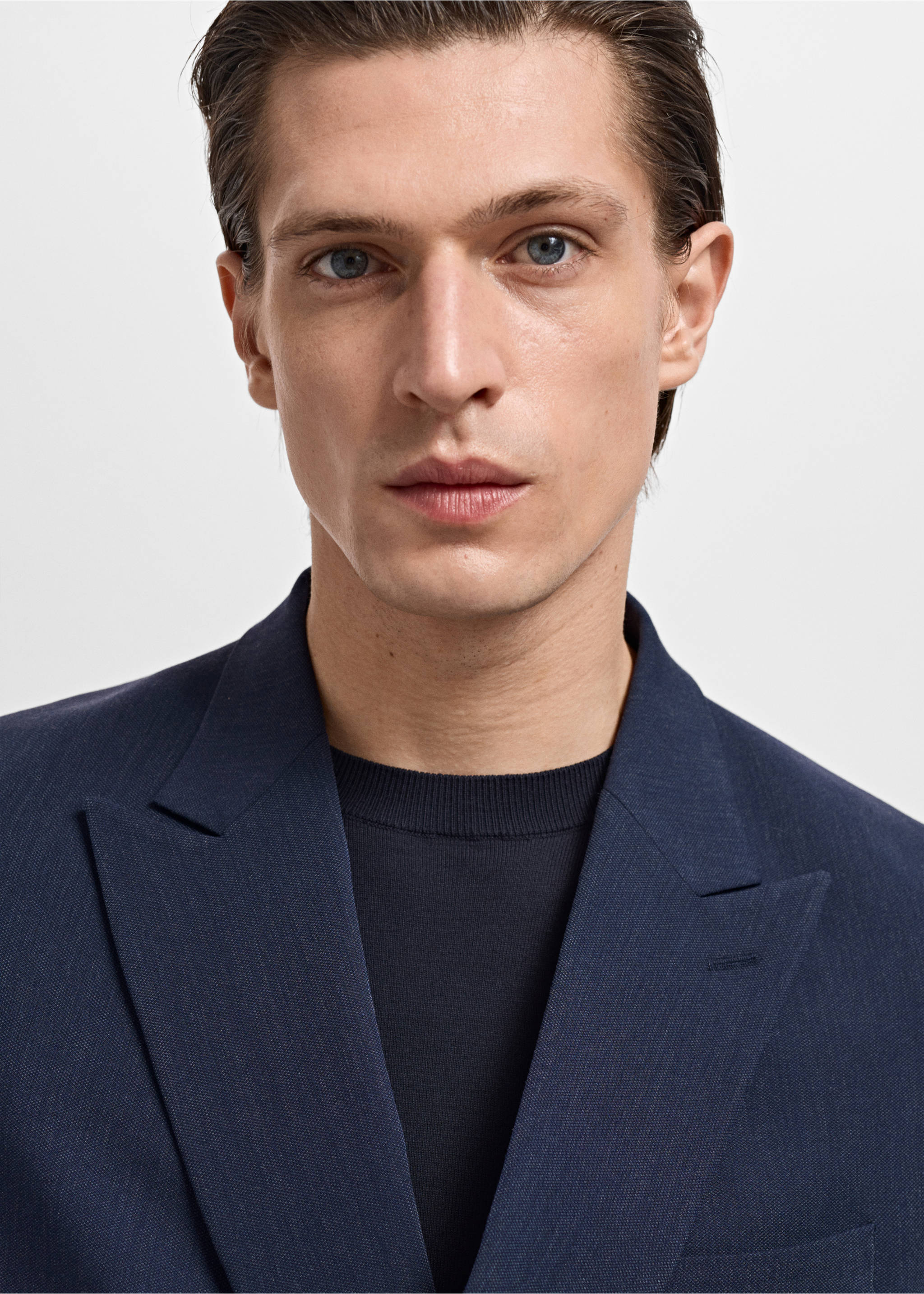 Veste de costume Monaco croisée slim-fit - Détail de l'article 1, Bleu indigo. Ref: 17021182-00.