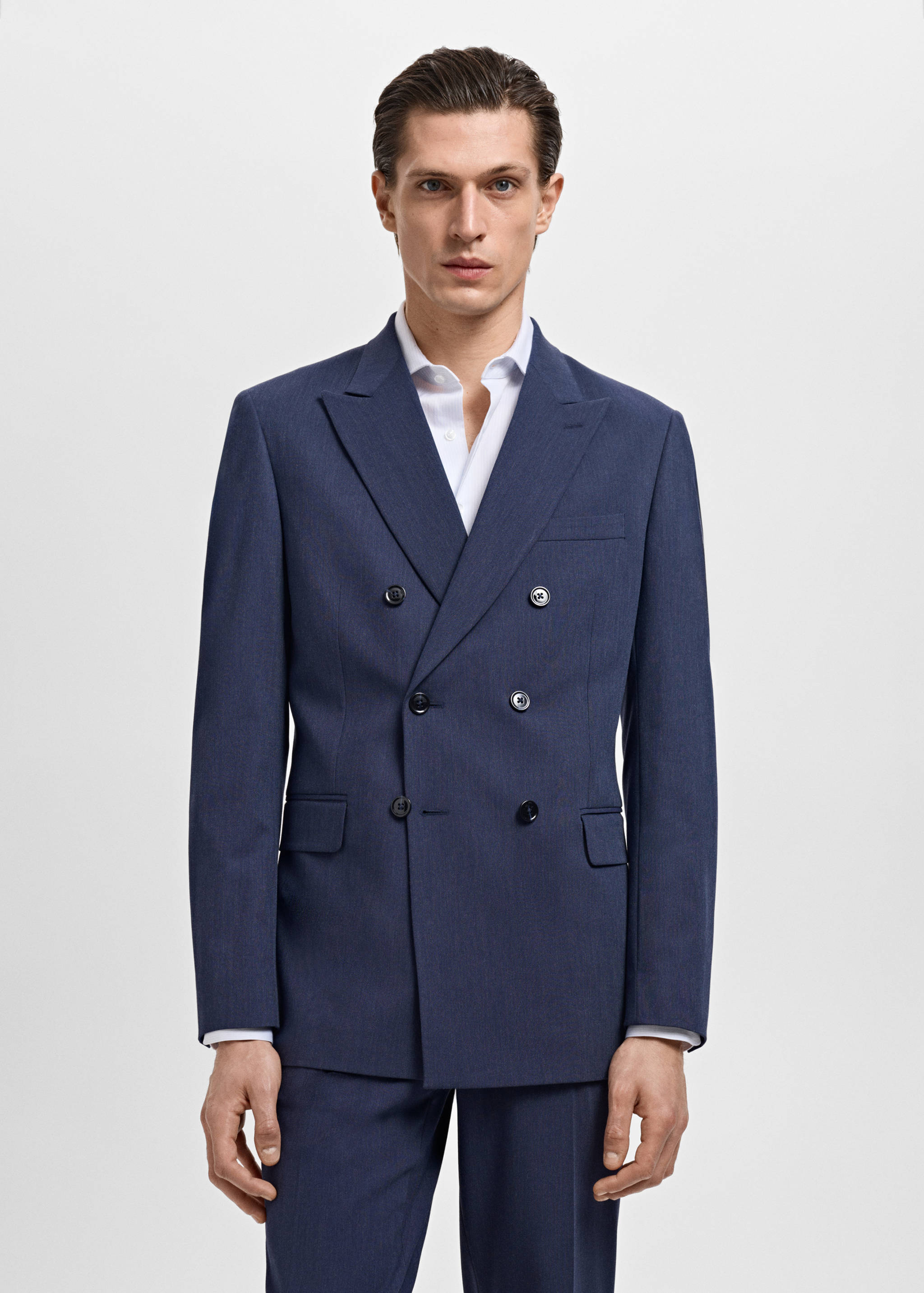 Zweireihiges Slim-Fit-Sakko Mónaco - Mittlere Ansicht