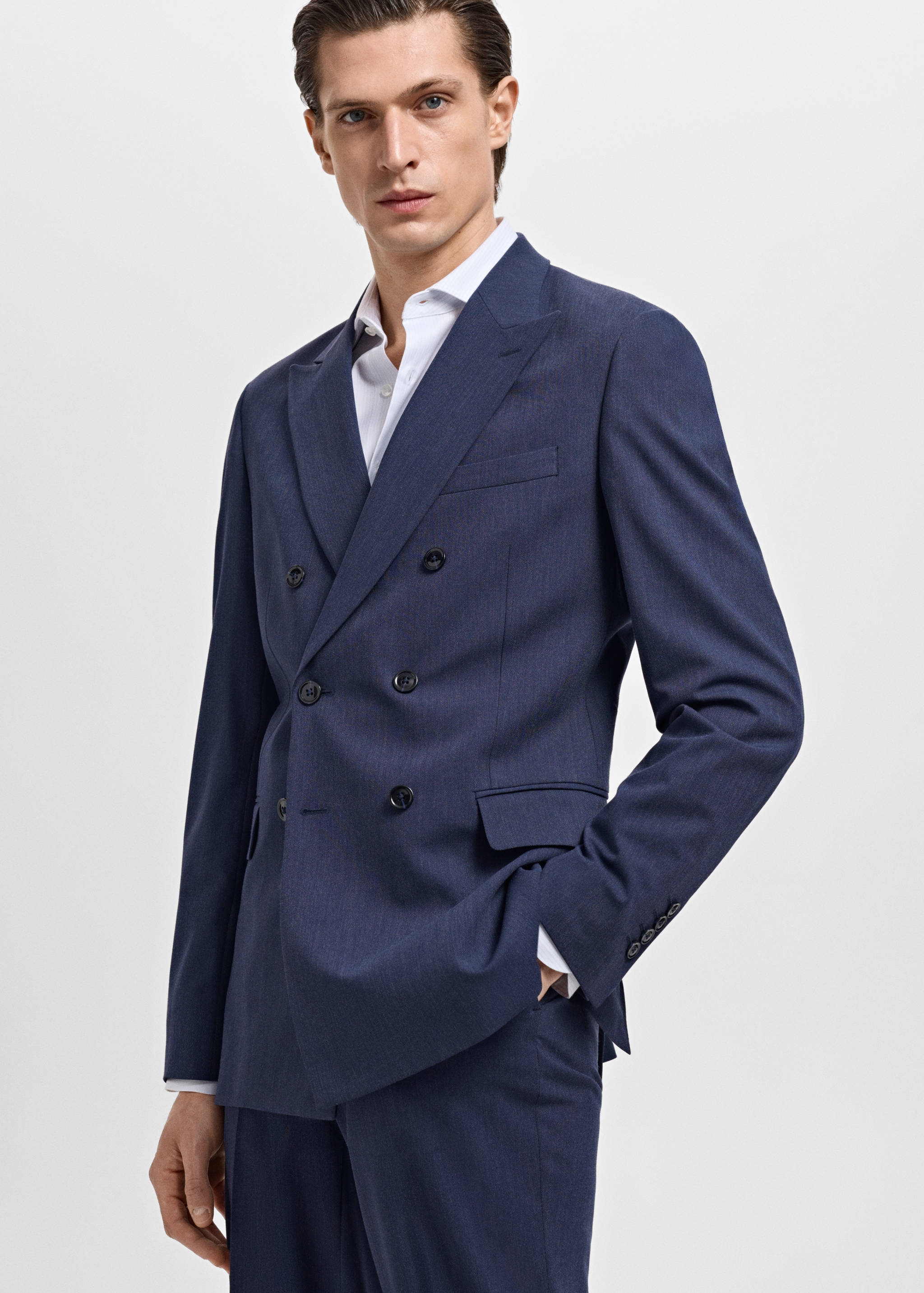 Zweireihiges Slim-Fit-Sakko Mónaco - Detail des Artikels 3