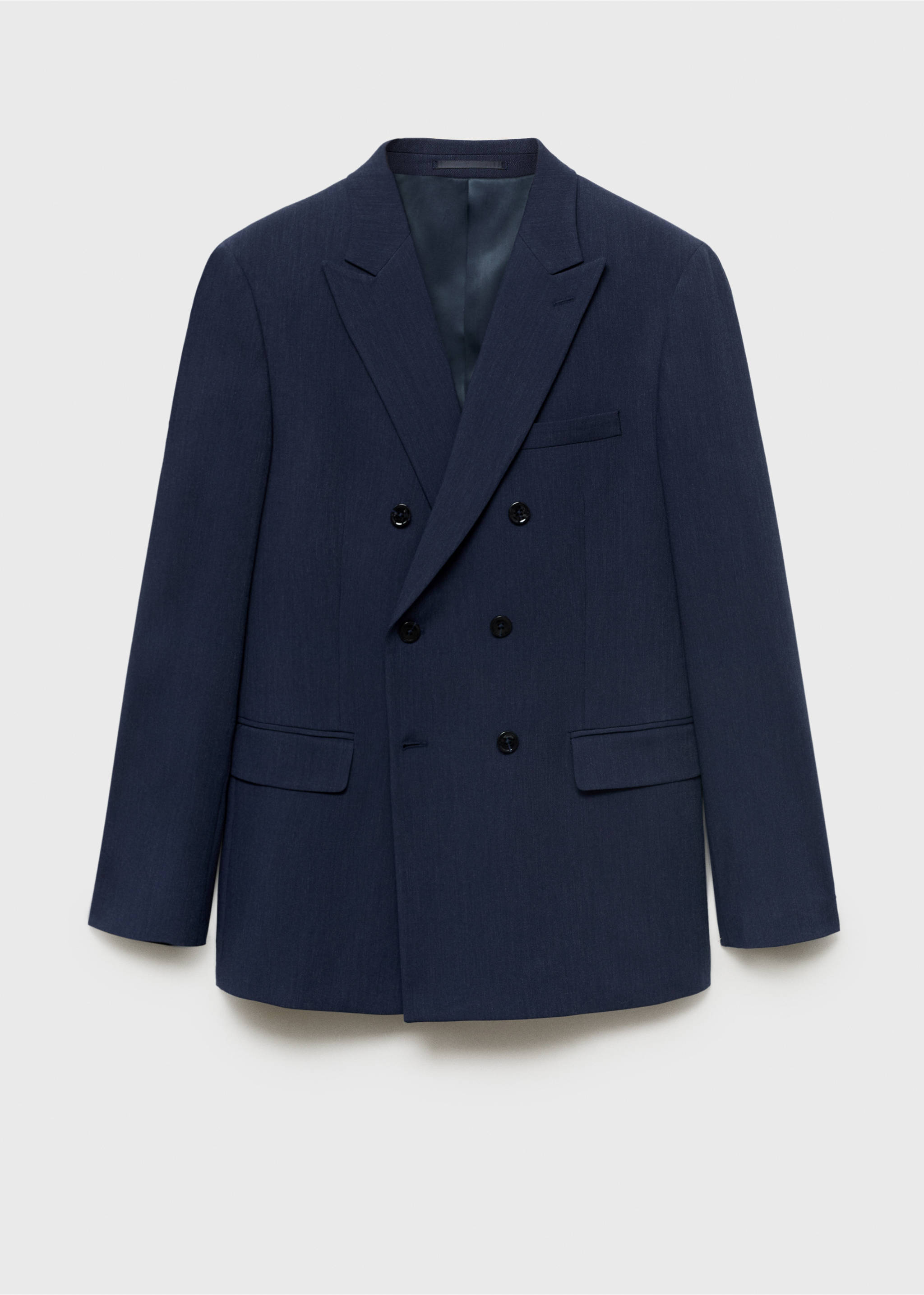 Veste de costume Monaco croisée slim-fit - Article sans modèle, Bleu indigo. Ref: 17021182-00.