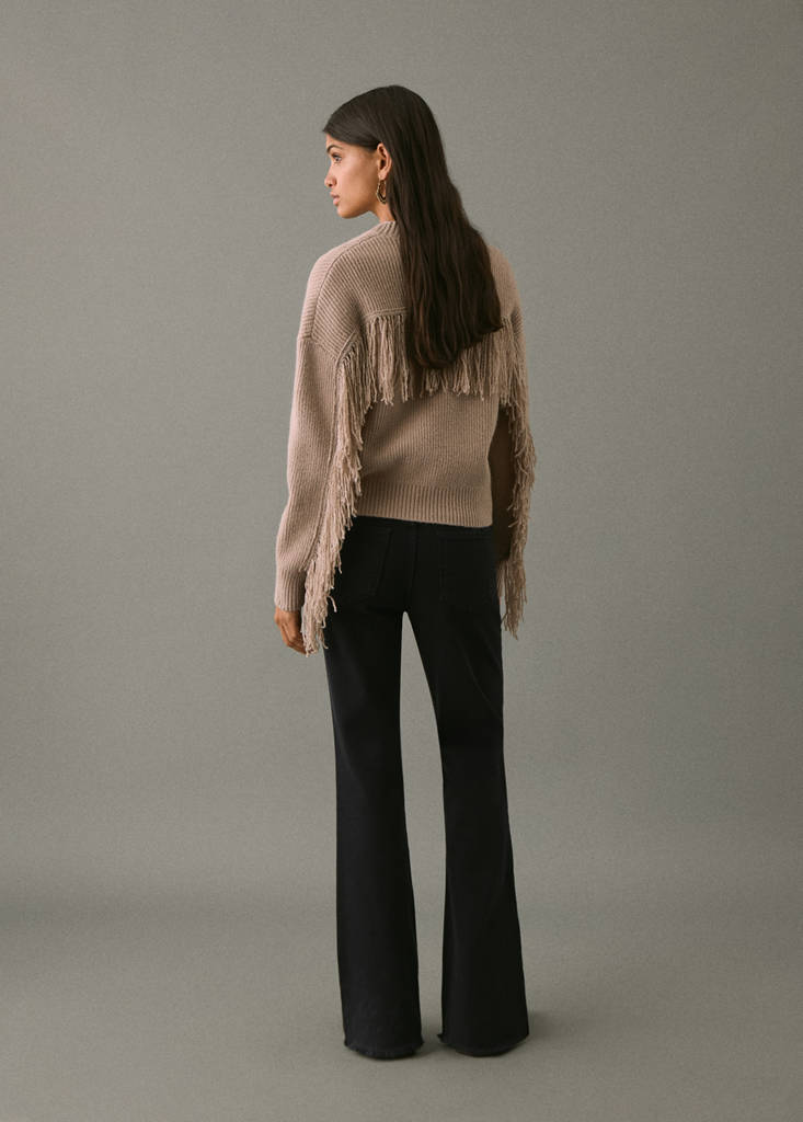 Flared jeans with studs — Black denim