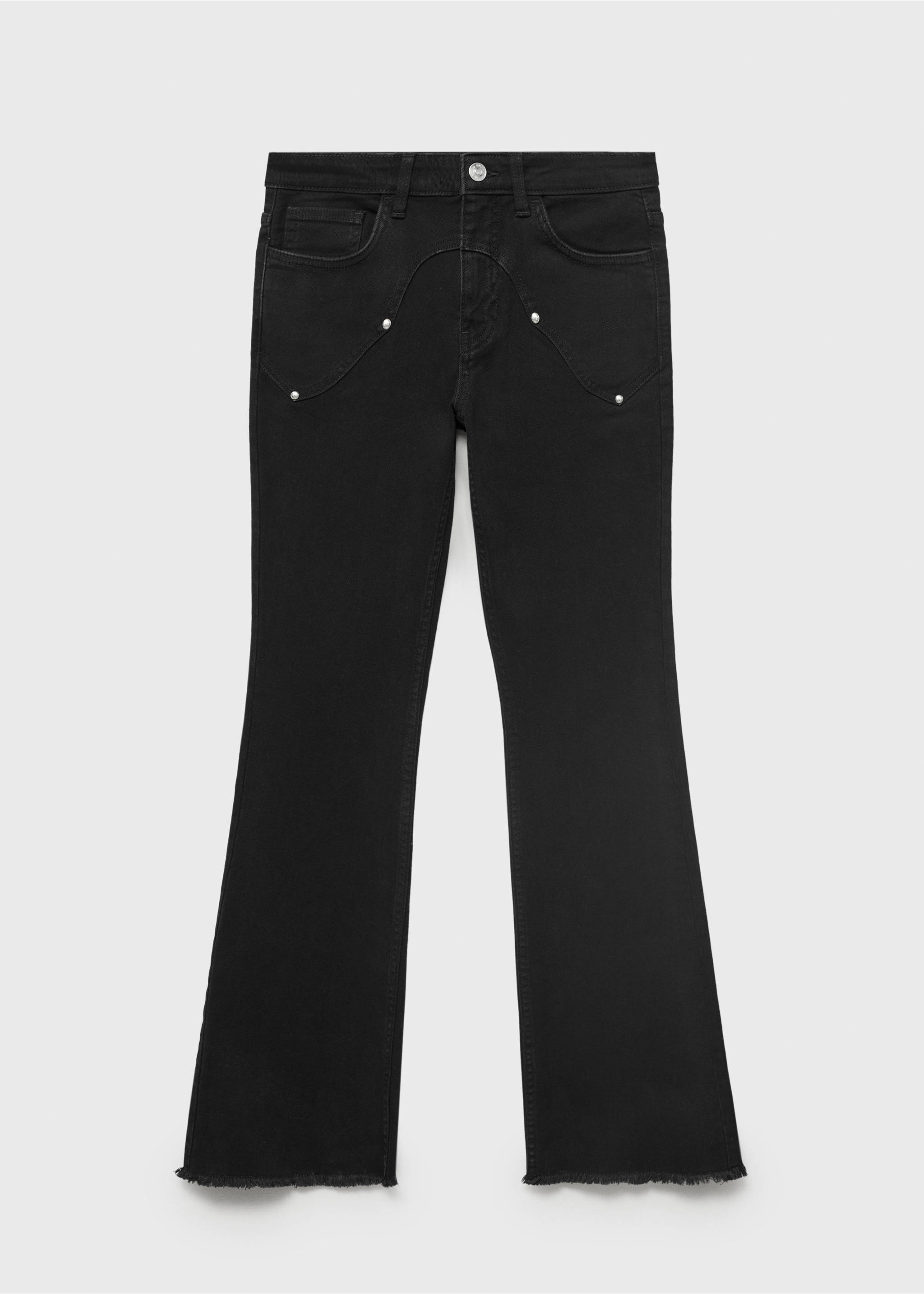 Jeans flare tachuelas - Artículo sin modelo, Denim negro. Ref: 17021183-00.