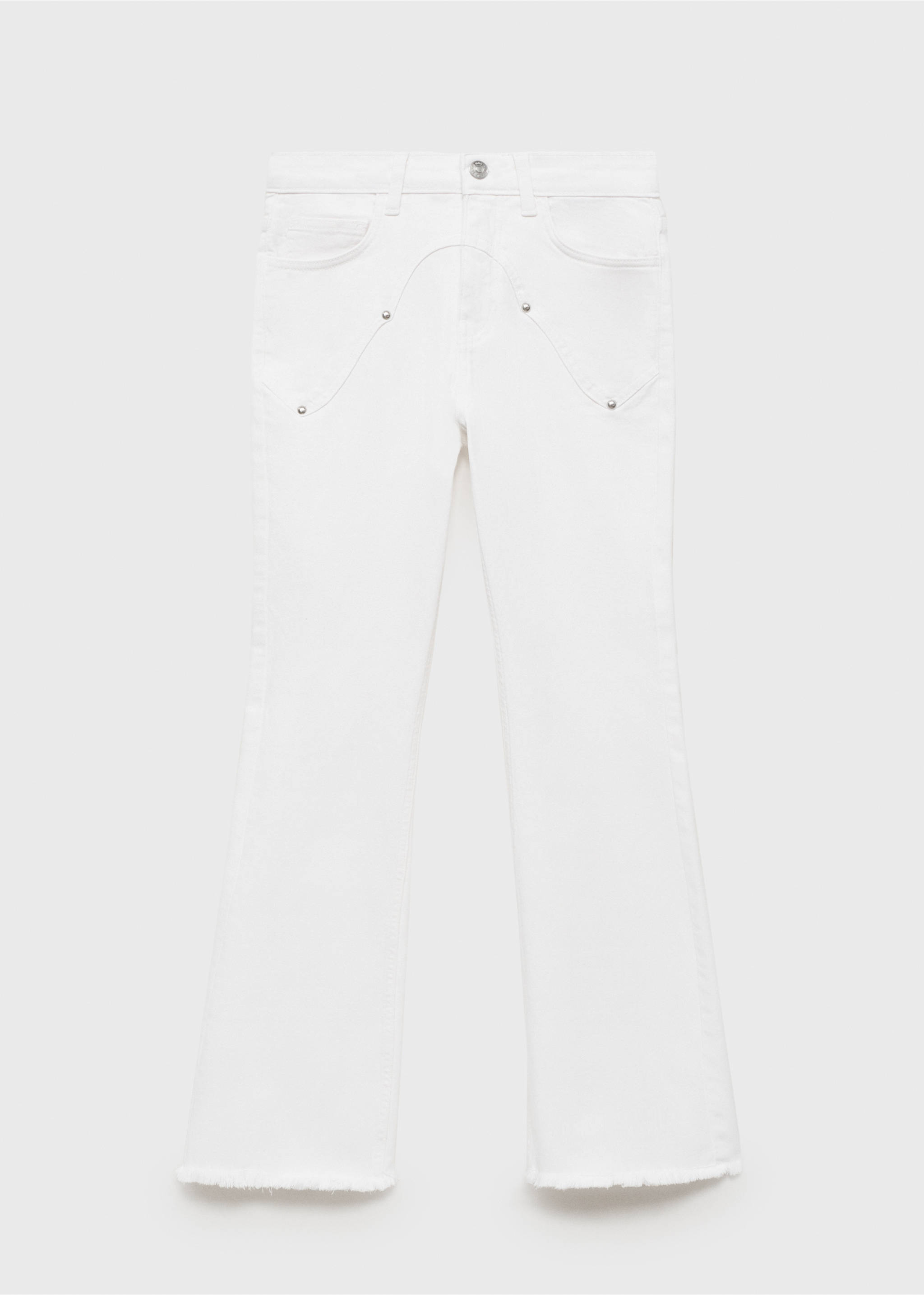 Flared jeans with studs - Article without model, Off White. Ref: 17021184-00.