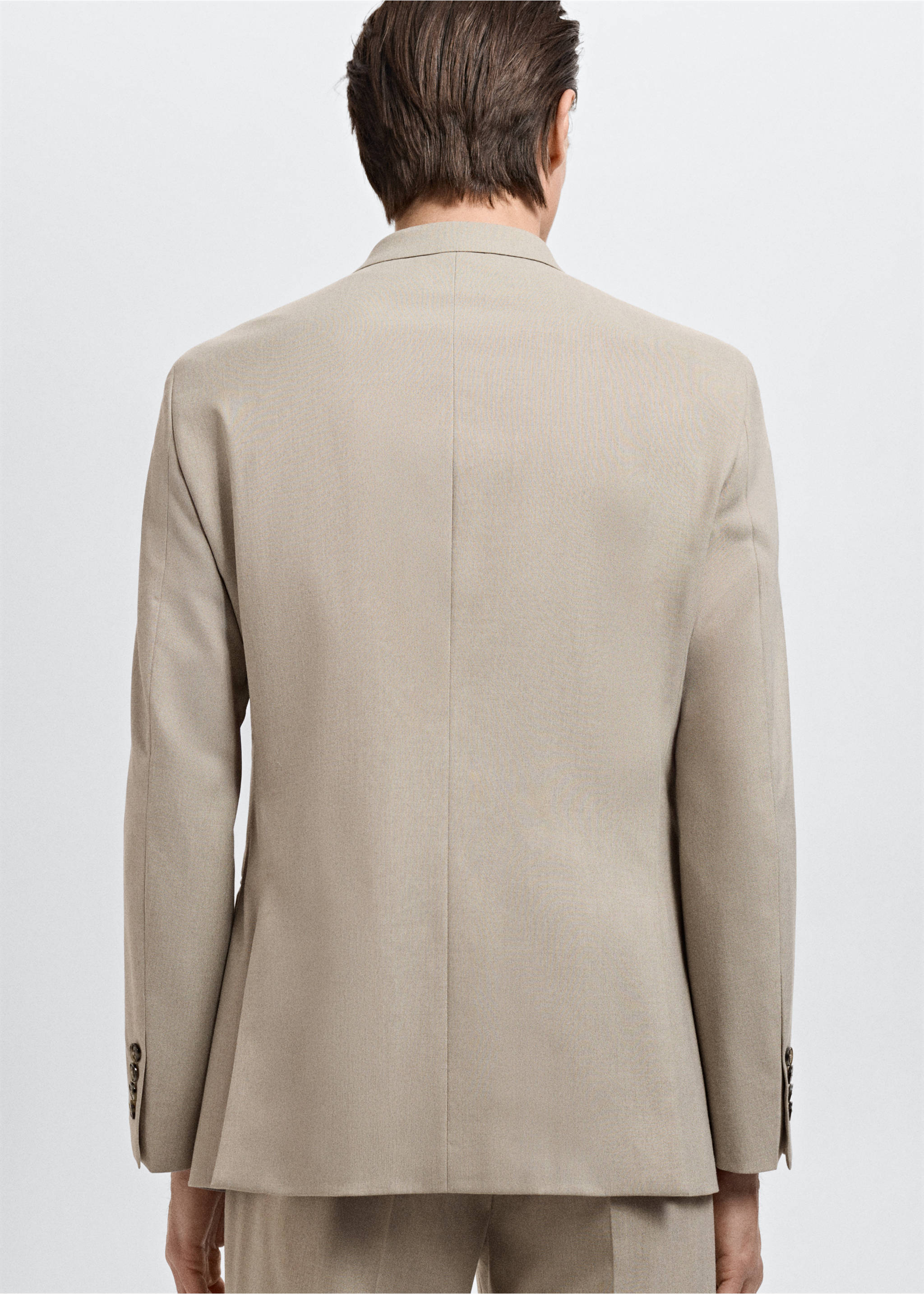 Veste de costume Monaco croisée slim-fit - Verso de l’article, Beige. Ref: 17021185-00.