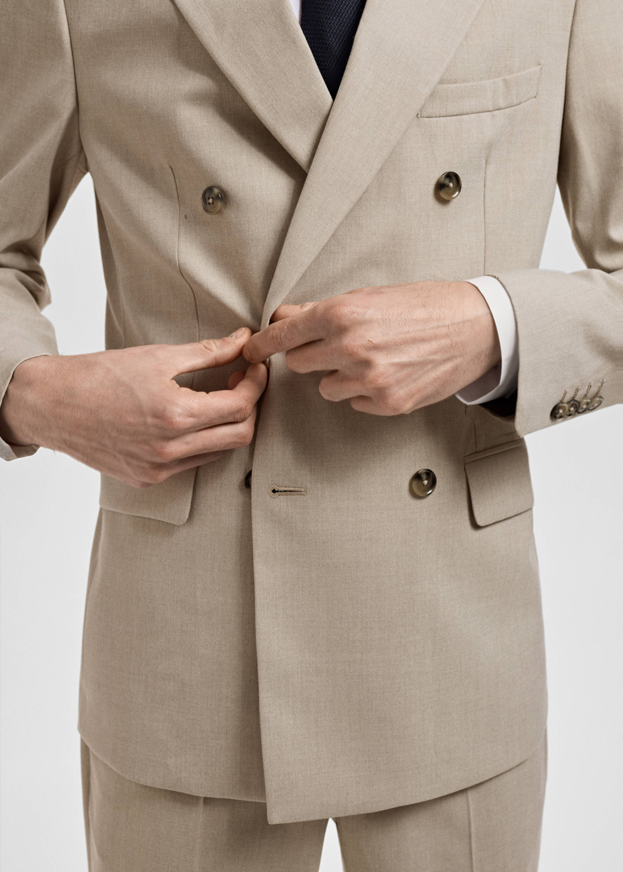 Zweireihiges Slim-Fit-Sakko Mónaco - Detail des Artikels 3