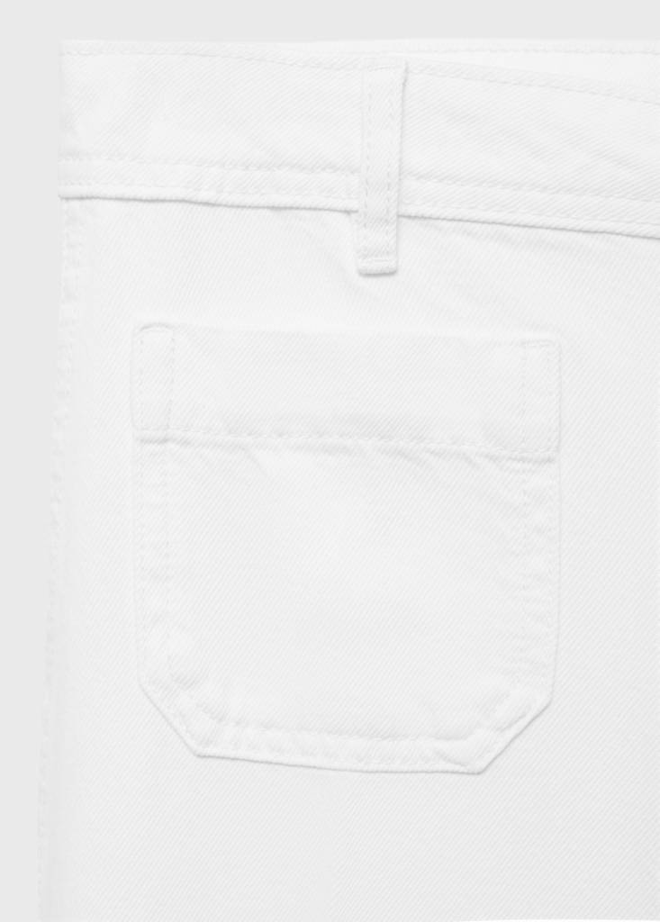 High-waisted wide leg jeans with pockets — White