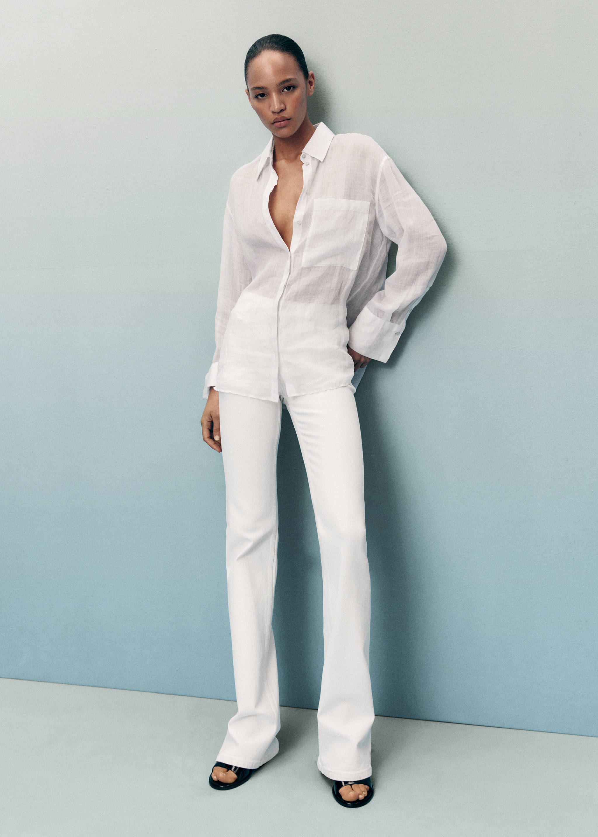 Fiona flared mid-rise jeans - General plane