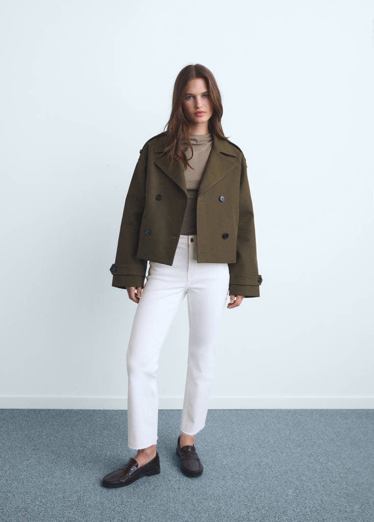 Sienna flared cropped jeans — White