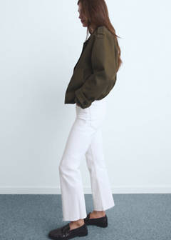 Sienna flared cropped jeans — White 4