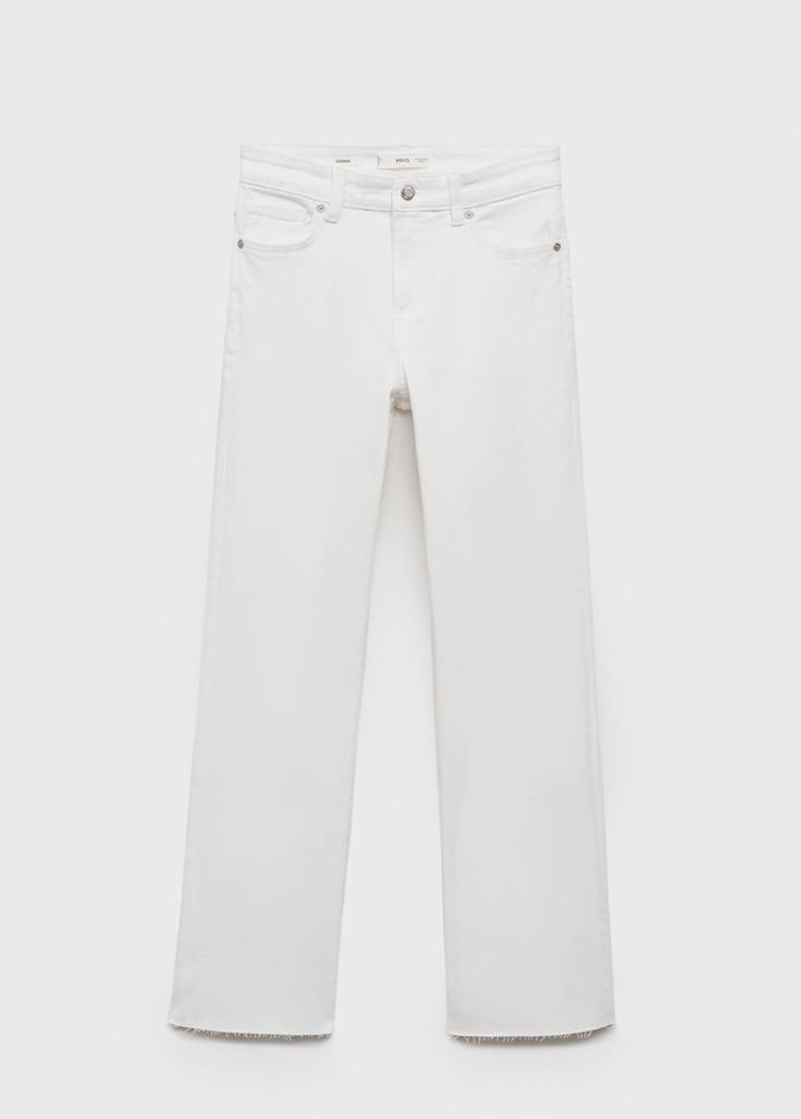 Sienna flared cropped jeans — White
