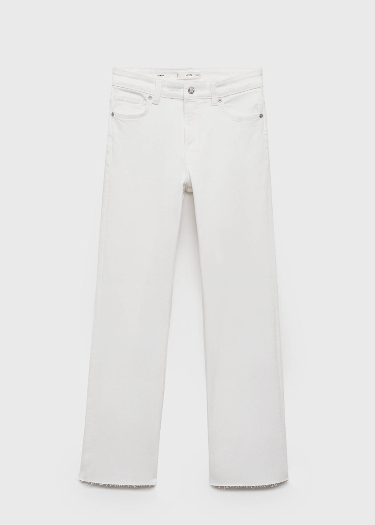 Sienna flared cropped jeans — White
