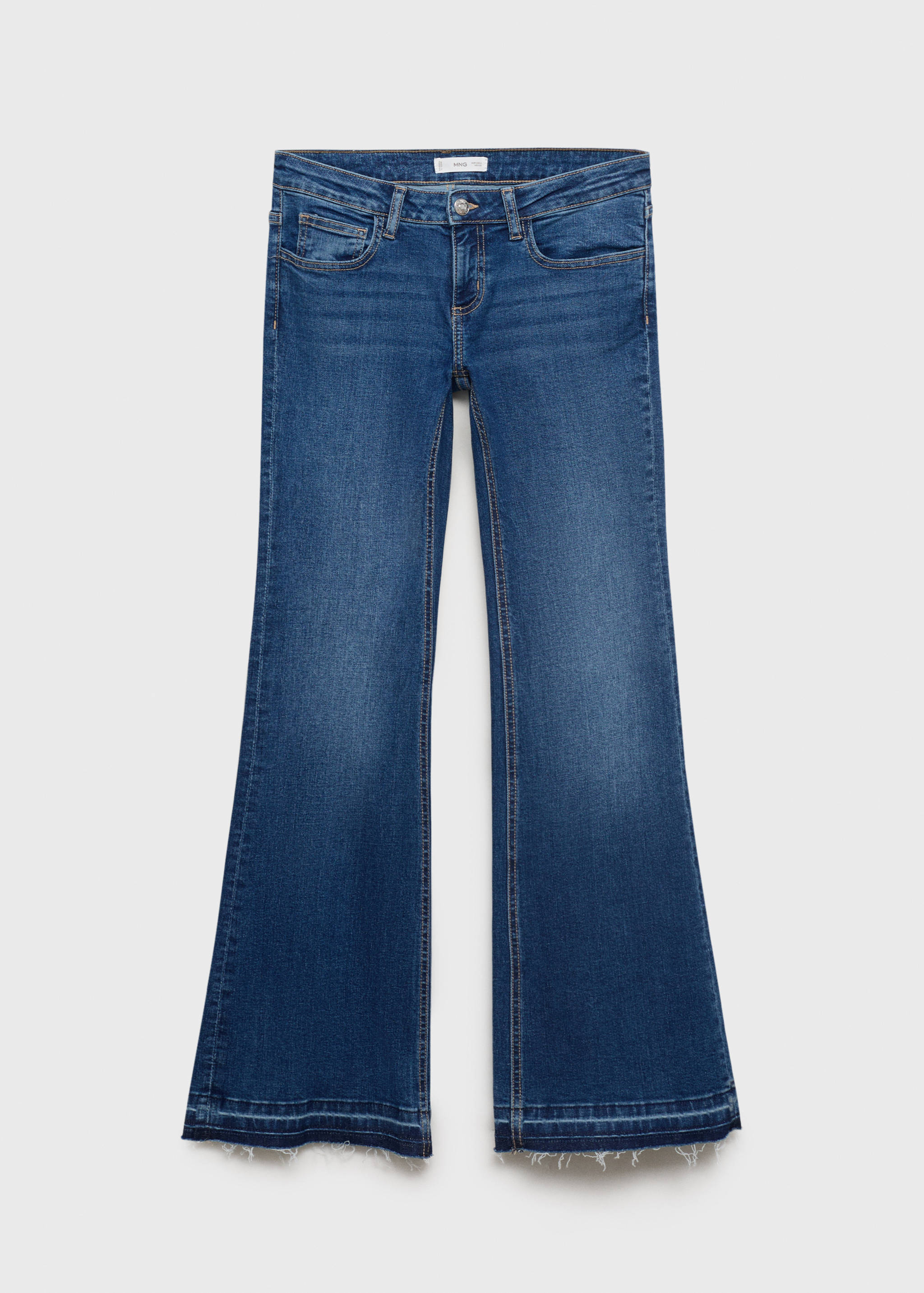 Calças de ganga flare de cintura baixa - Artigo sem modelo