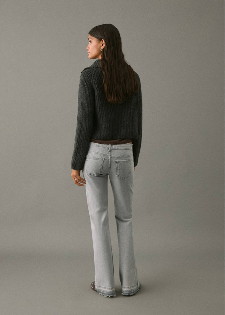 Low-waist flared jeans — Denim Grey