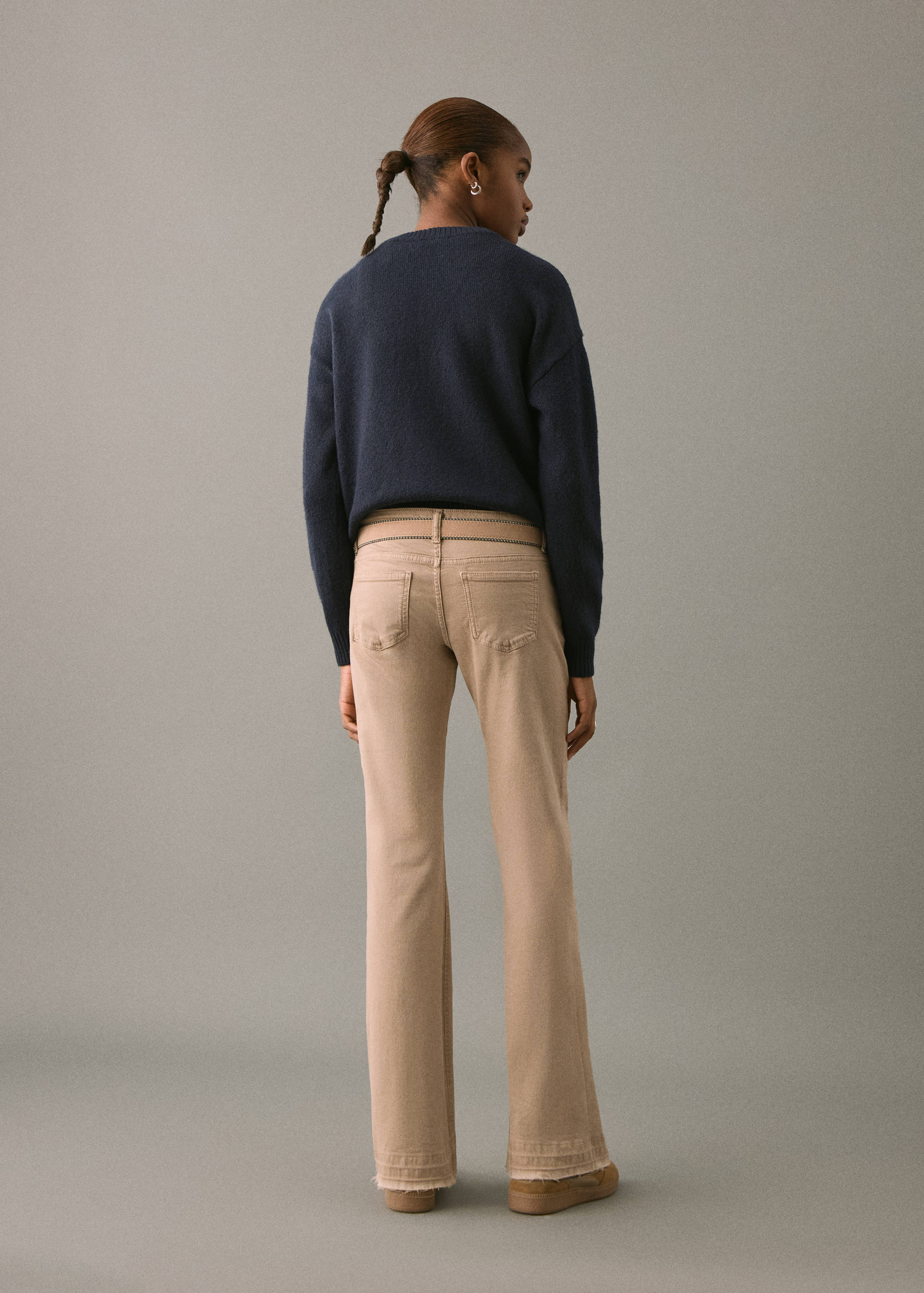 Calças de ganga flare de cintura baixa - Verso do artigo