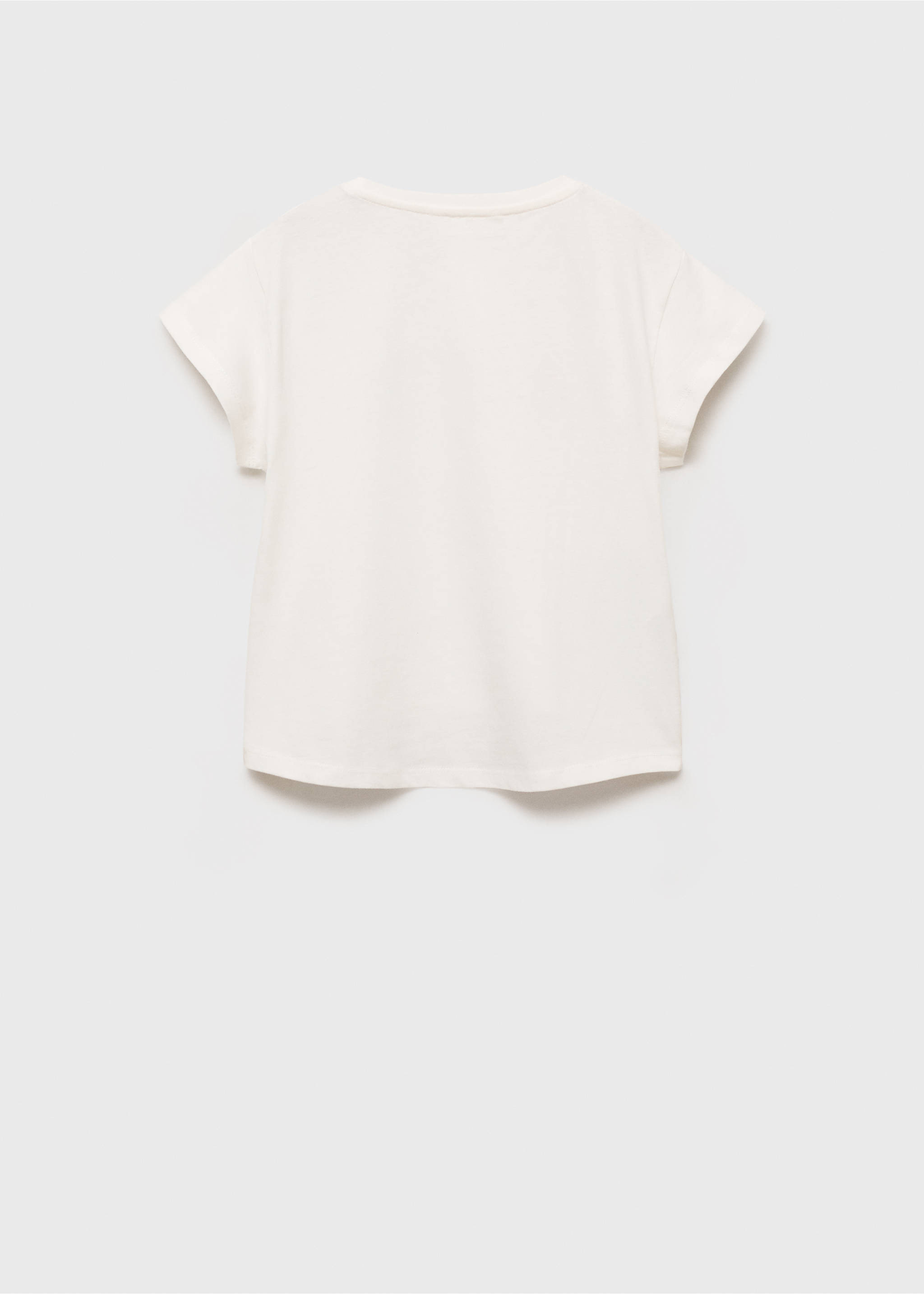T-shirt imprimé perlé - Verso de l’article, Blanc cassé. Ref: 17021195-00.