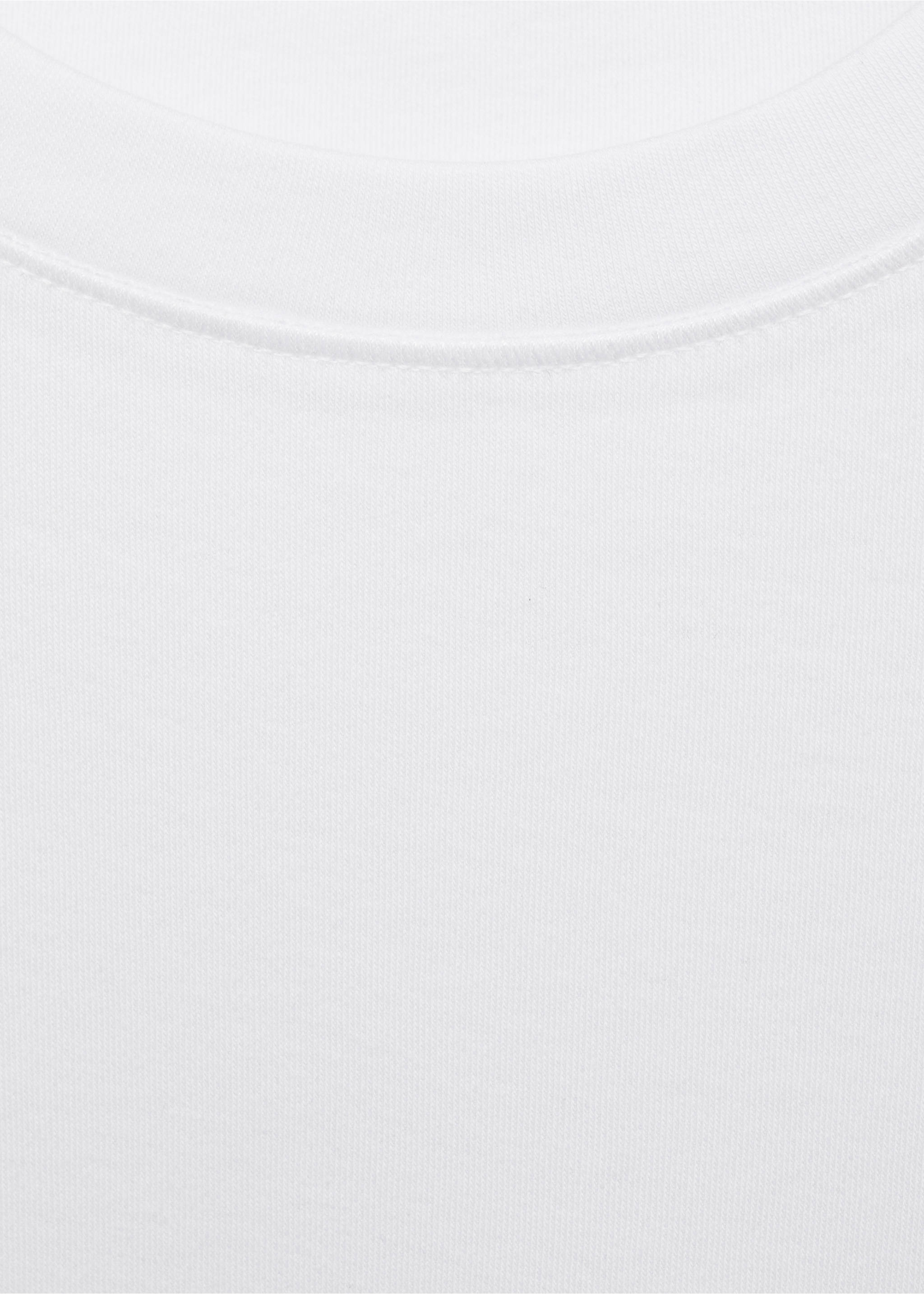 Cotton short-sleeved t-shirt - Details of the article 8, White. Ref: 17021197-00.
