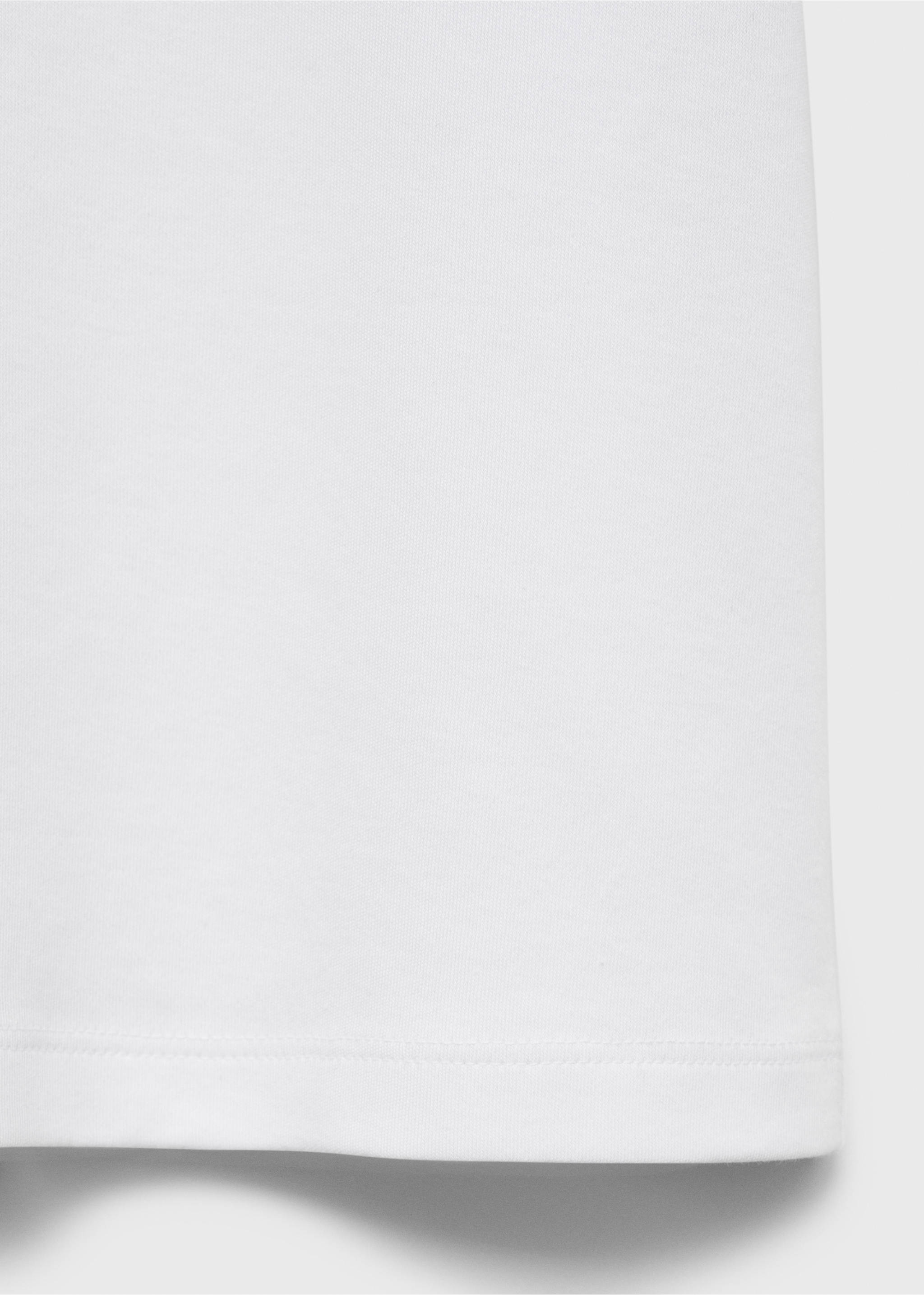 Cotton short-sleeved t-shirt - Details of the article 0, White. Ref: 17021197-00.