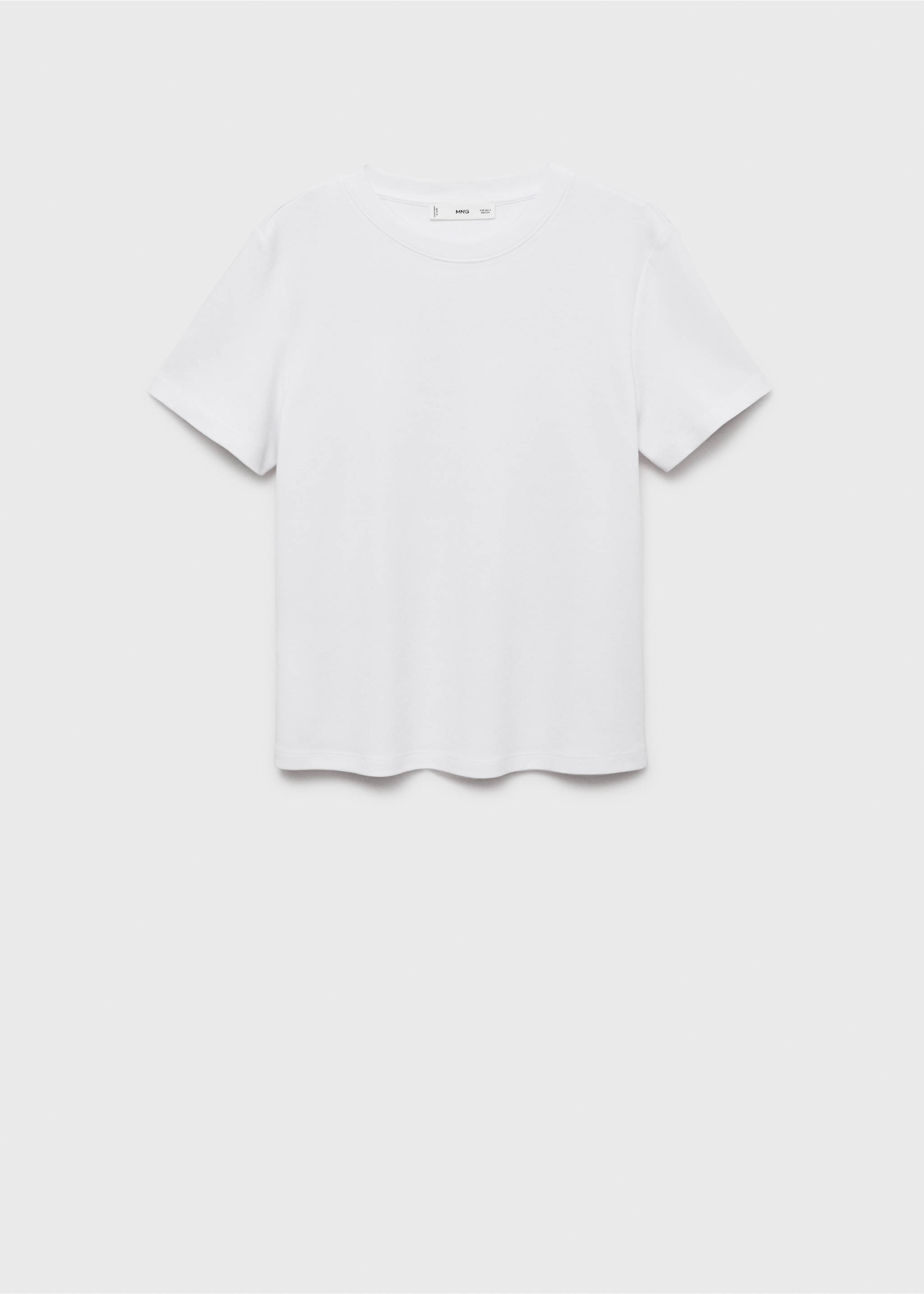 Cotton short-sleeved t-shirt - Article without model, White. Ref: 17021197-00.