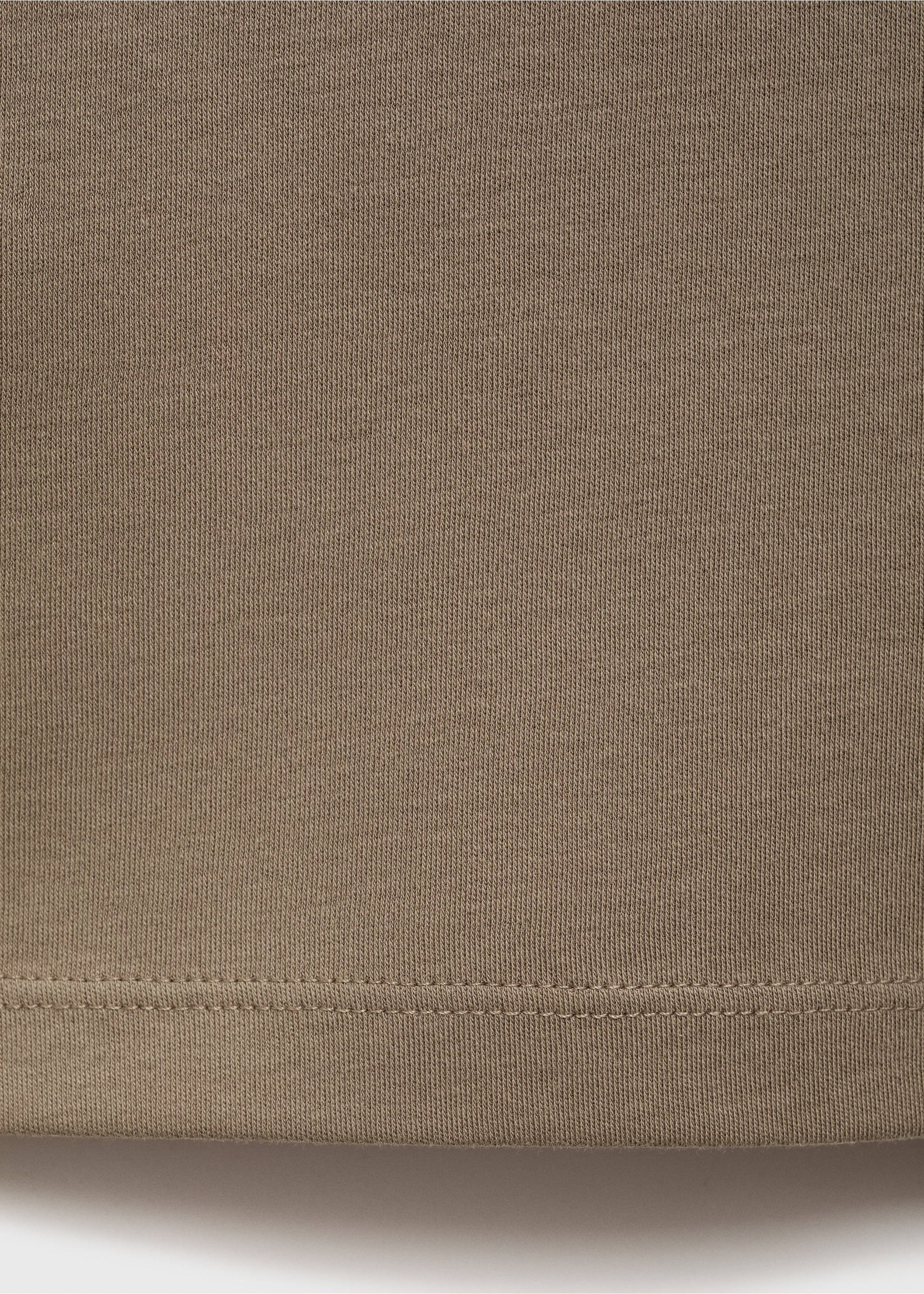 Cotton short-sleeved t-shirt - Details of the article 0, Medium Brown. Ref: 17021197-00.