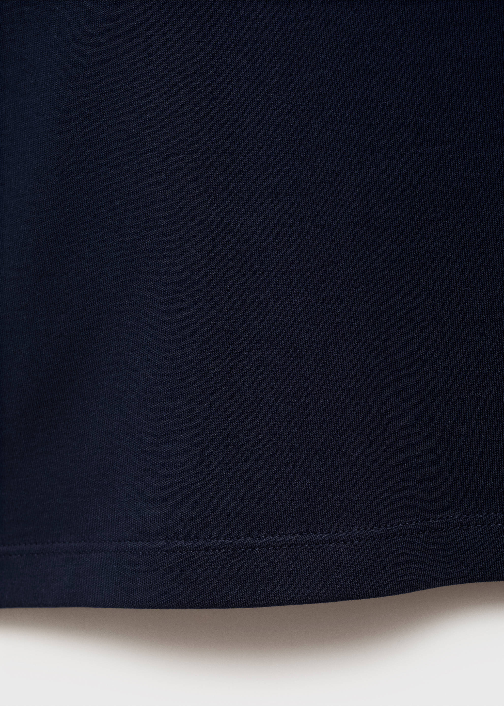 Cotton short-sleeved t-shirt - Details of the article 0, Navy. Ref: 17021197-00.