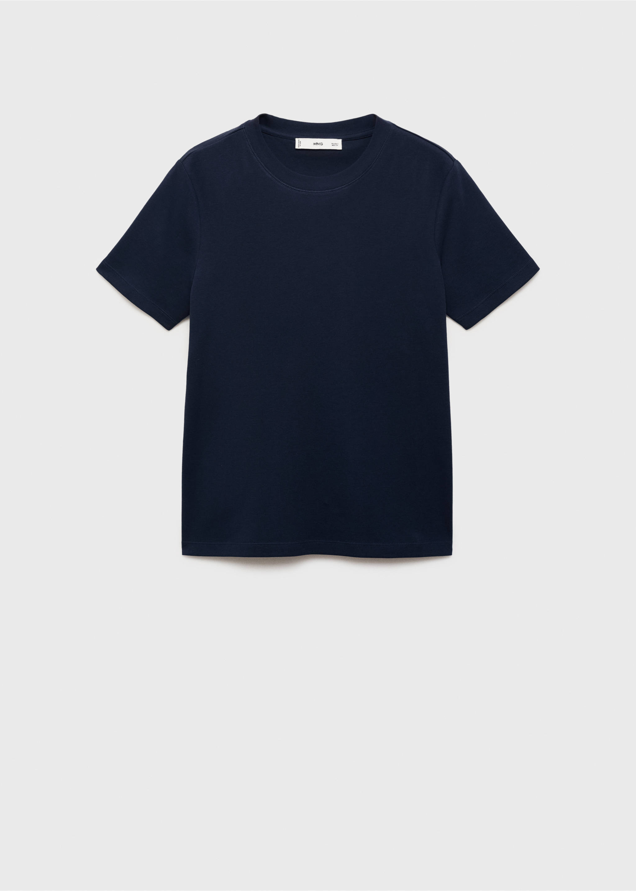 Cotton short-sleeved t-shirt - Article without model, Navy. Ref: 17021197-00.