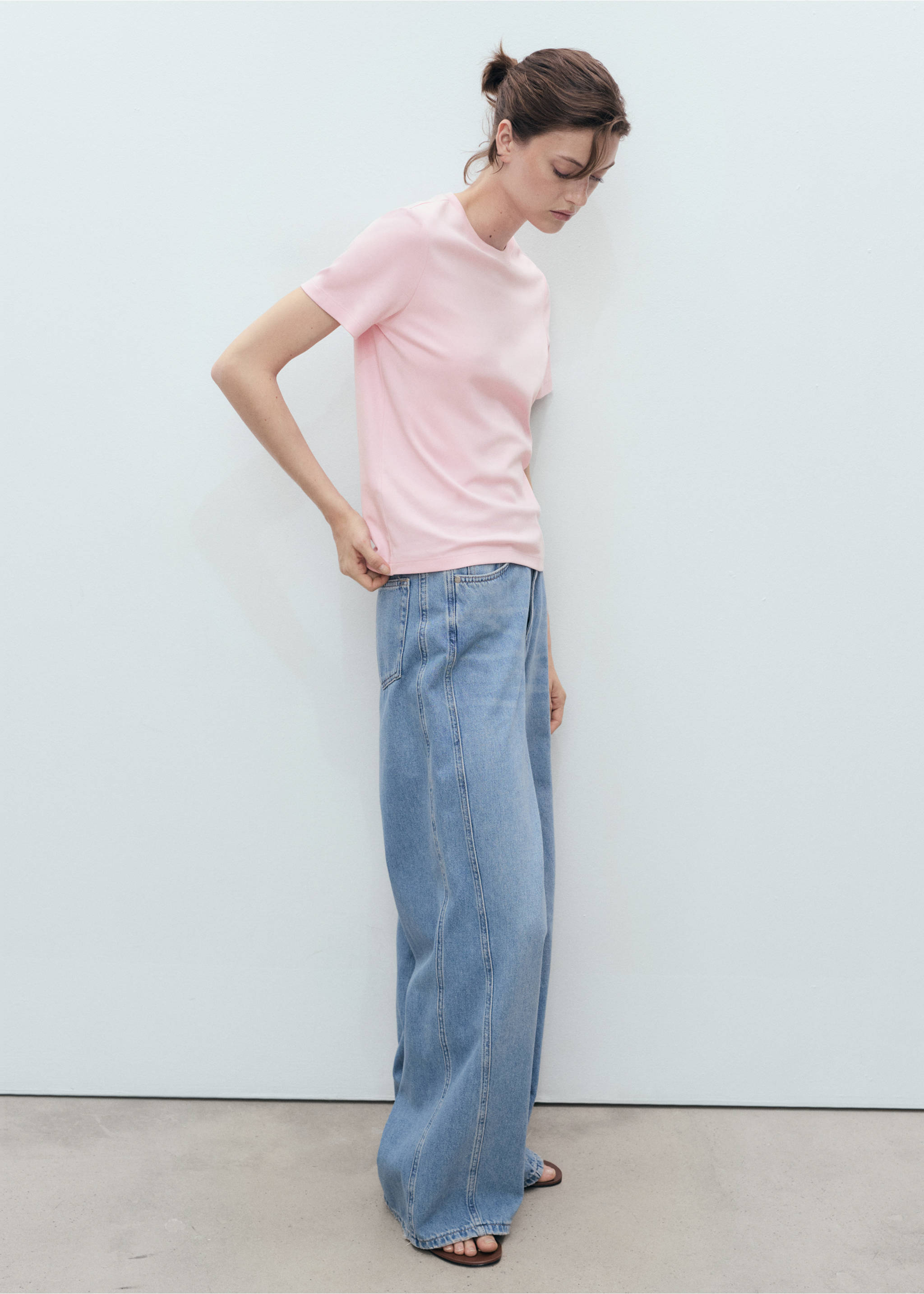 Cotton short-sleeved t-shirt - General plane, Light Pink. Ref: 17021197-00.