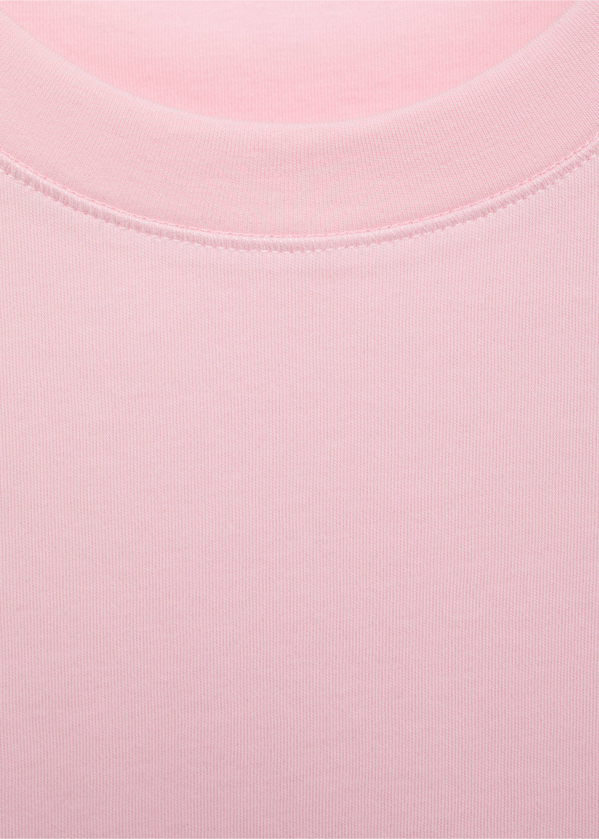 Cotton short-sleeved t-shirt - Details of the article 8, Light Pink. Ref: 17021197-00.